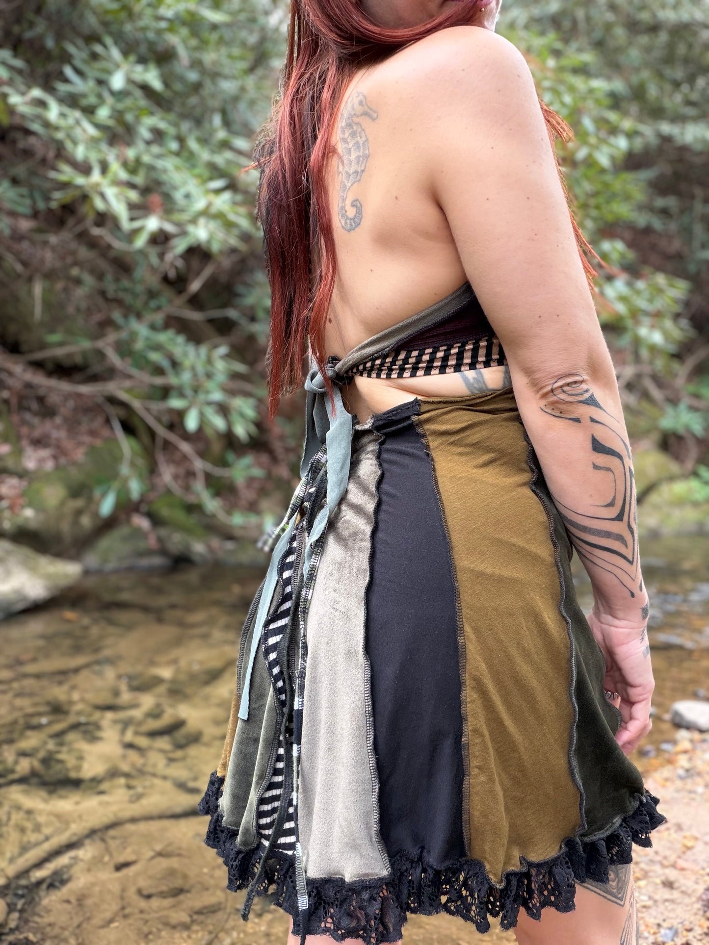 Cyberpunk fantasy mini dress