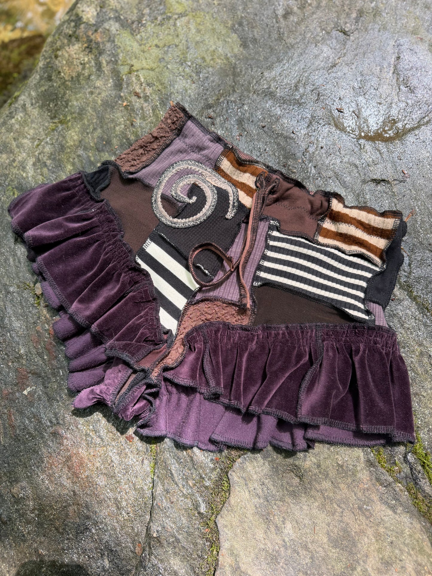 Royal Fae Plum Ruffle Shorts