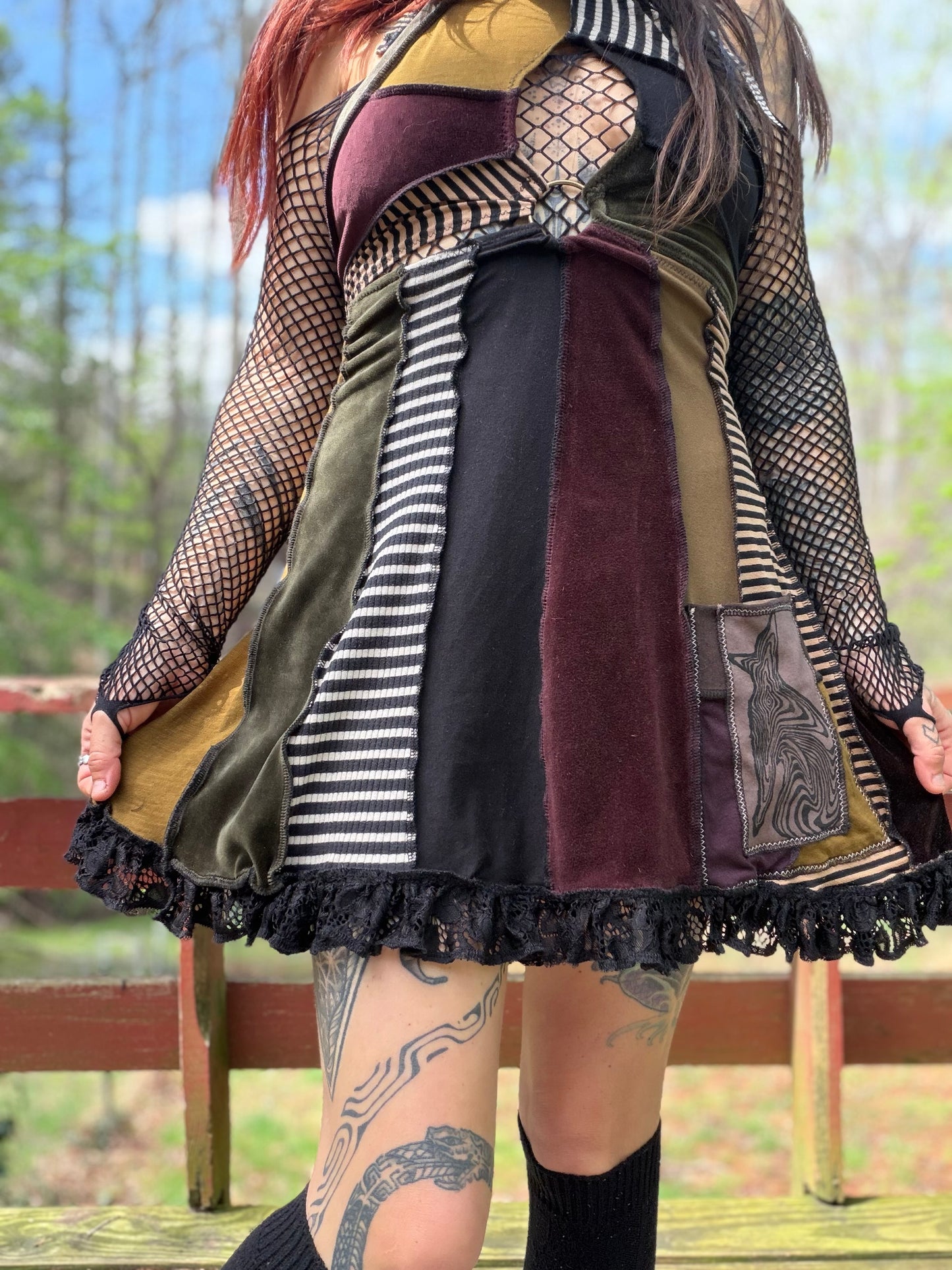 Cyberpunk fantasy mini dress