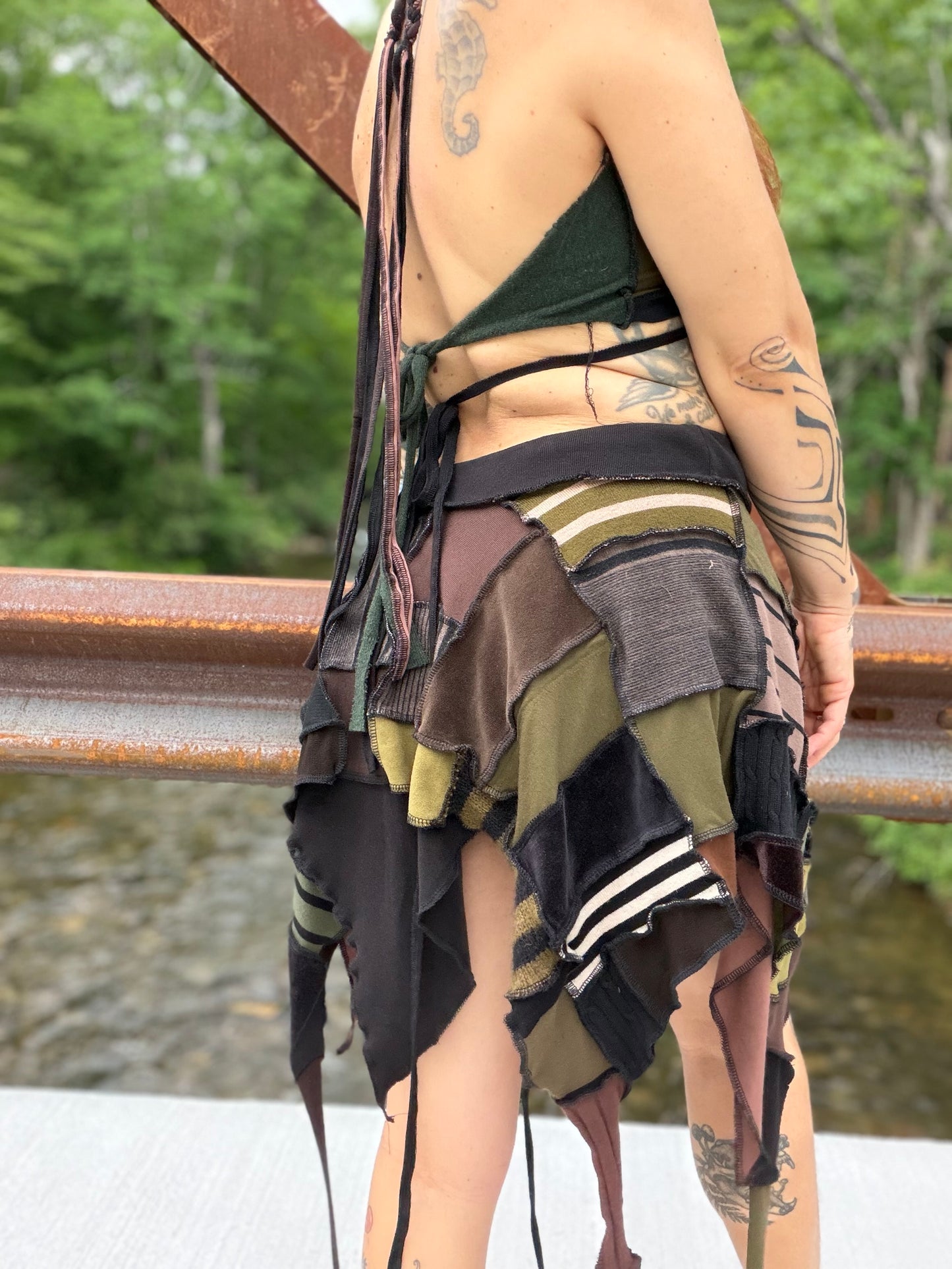 Cosmic Chartreuse Tendril Fae Skirt