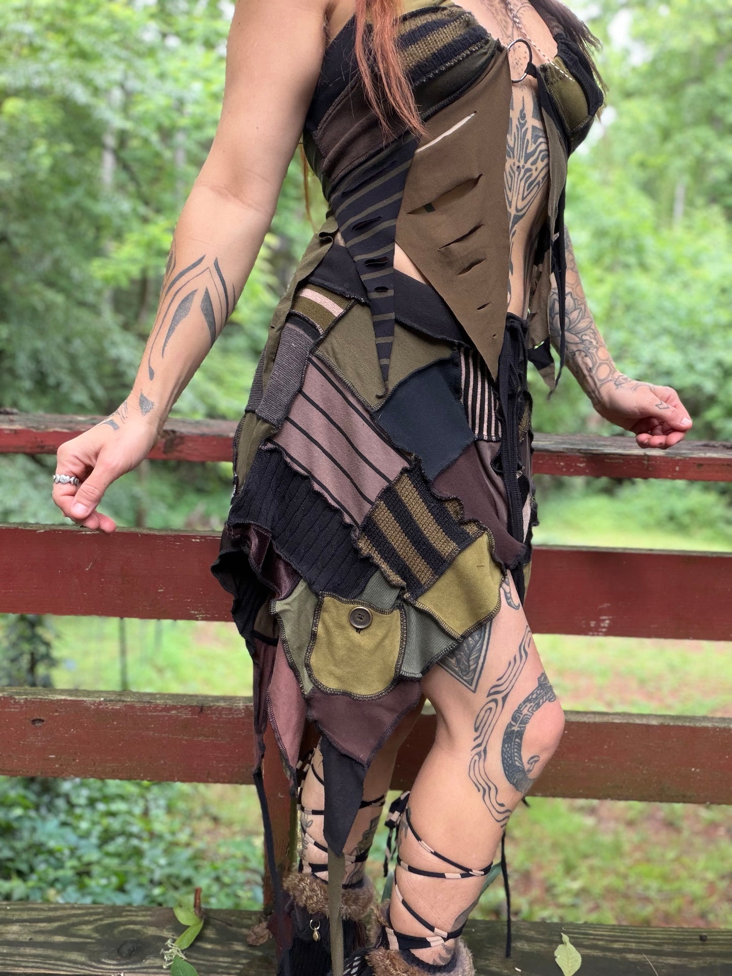 Cosmic Chartreuse Tendril Fae Skirt