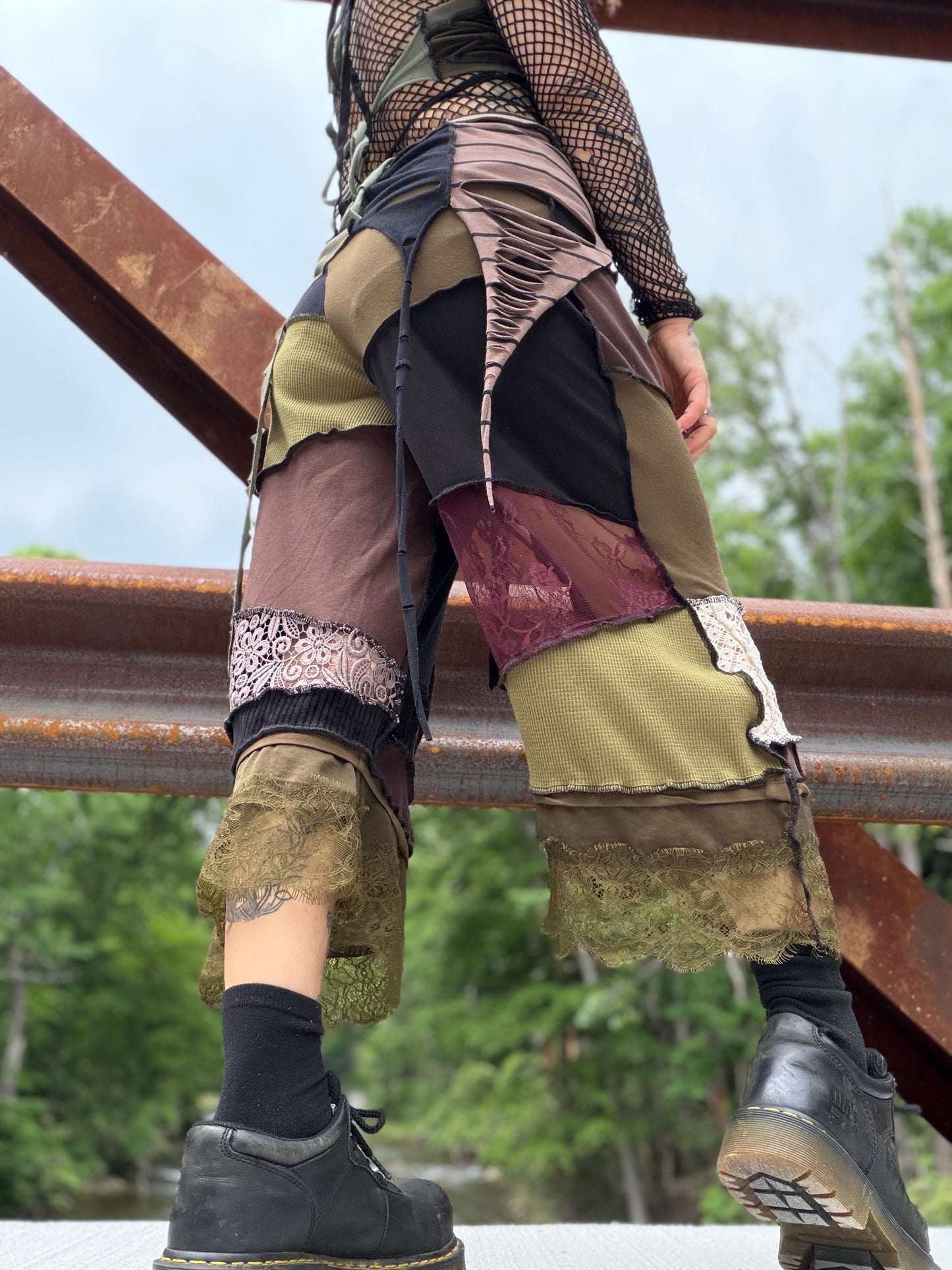 Forest Goth Pirate Tendril Skirt Pants