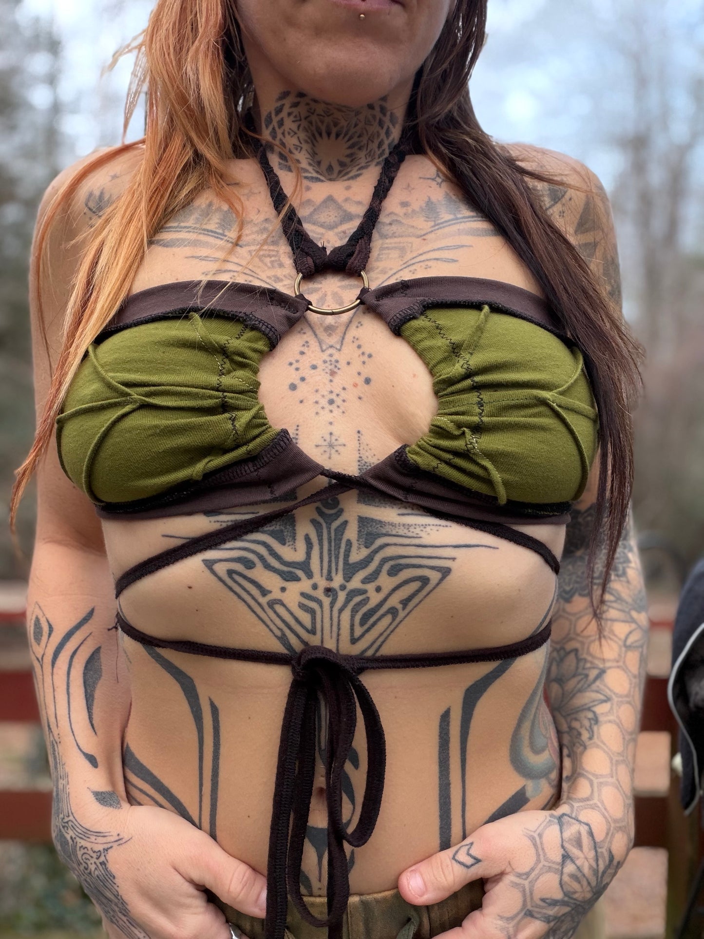 Fern Gulley Leaf Bandeau Top