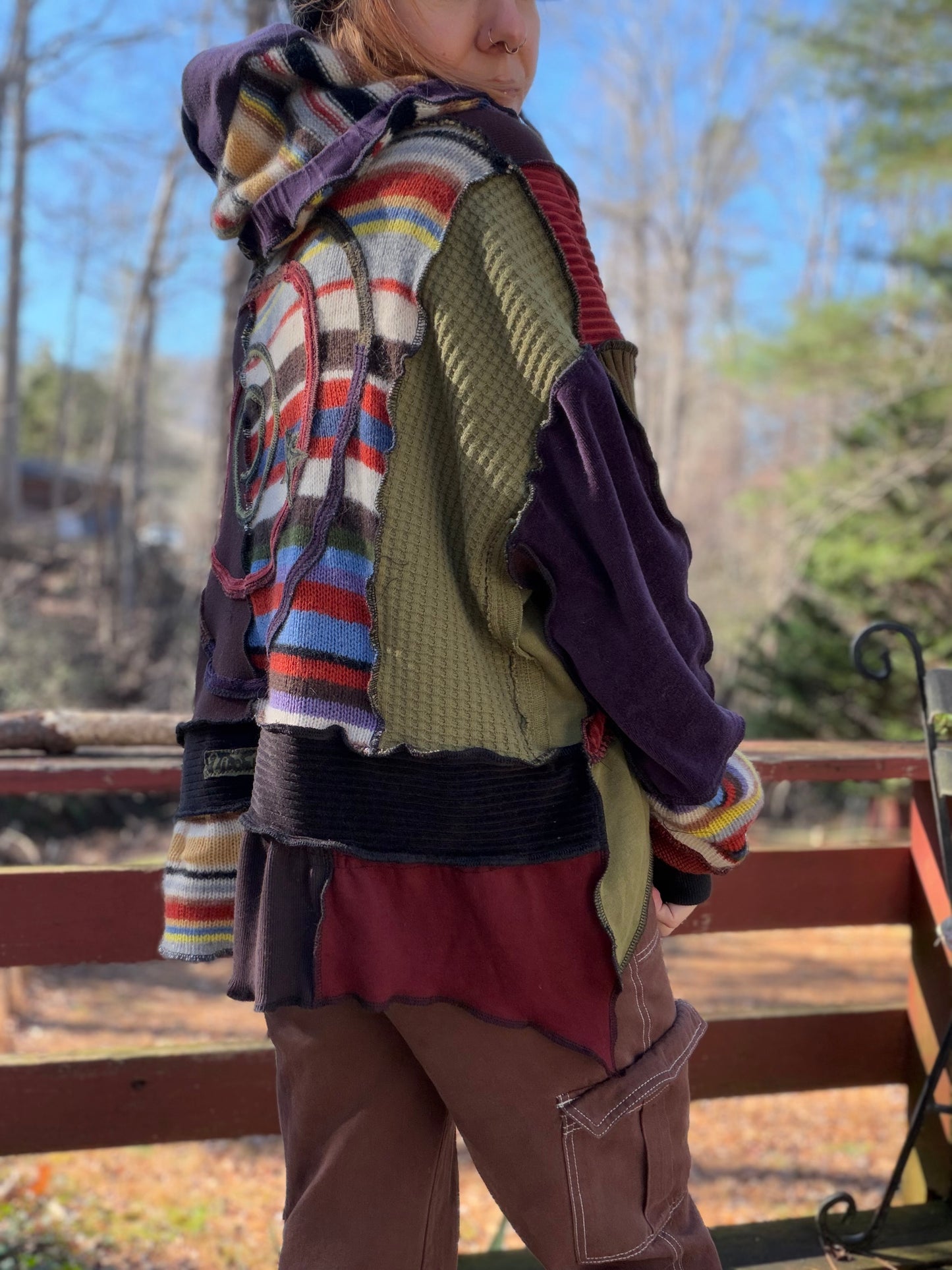 Rainbow Elf Crop Hoodie