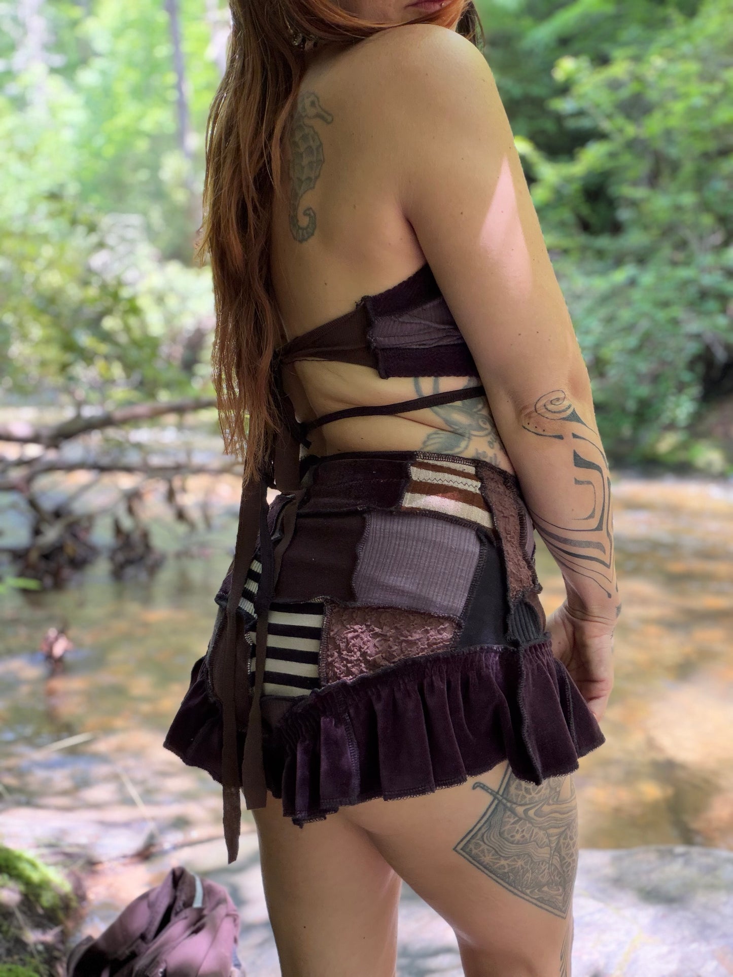 Royal Fae Plum Ruffle Shorts