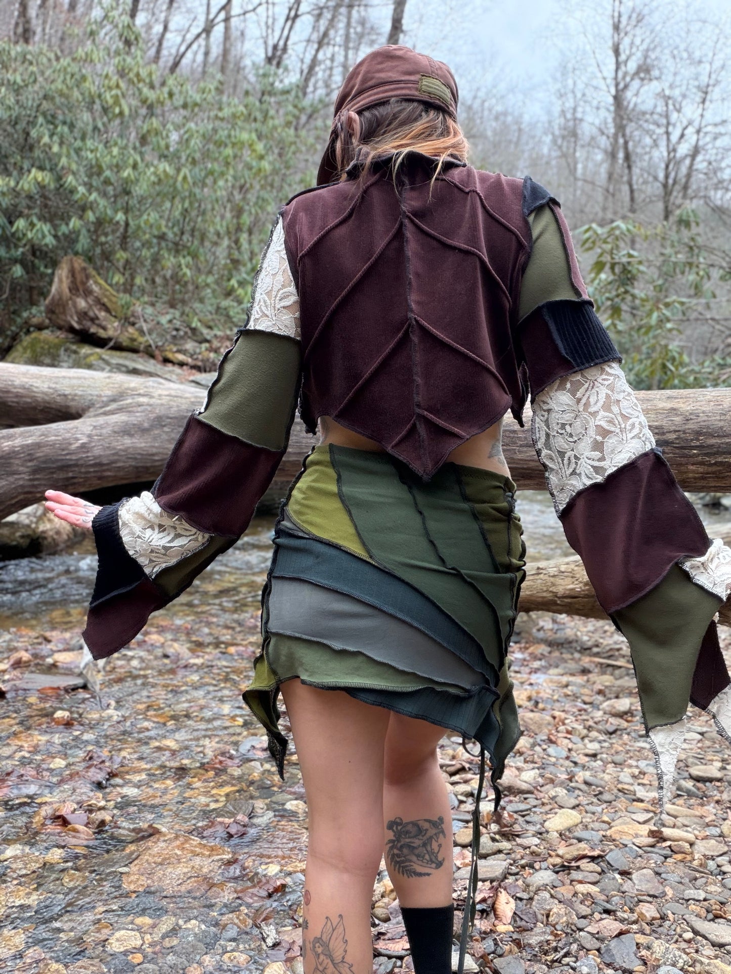 Moss Goddess Leaf Bolero Pixie Top