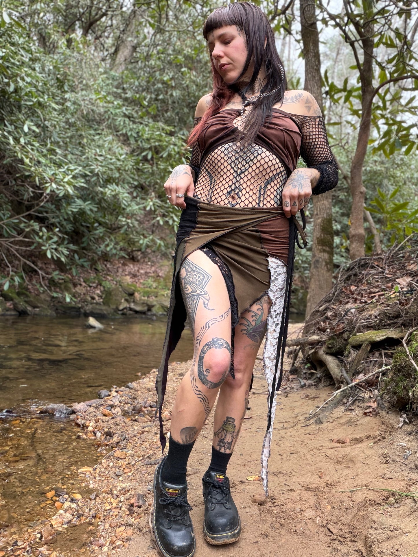 Grunge fae wrap skirt