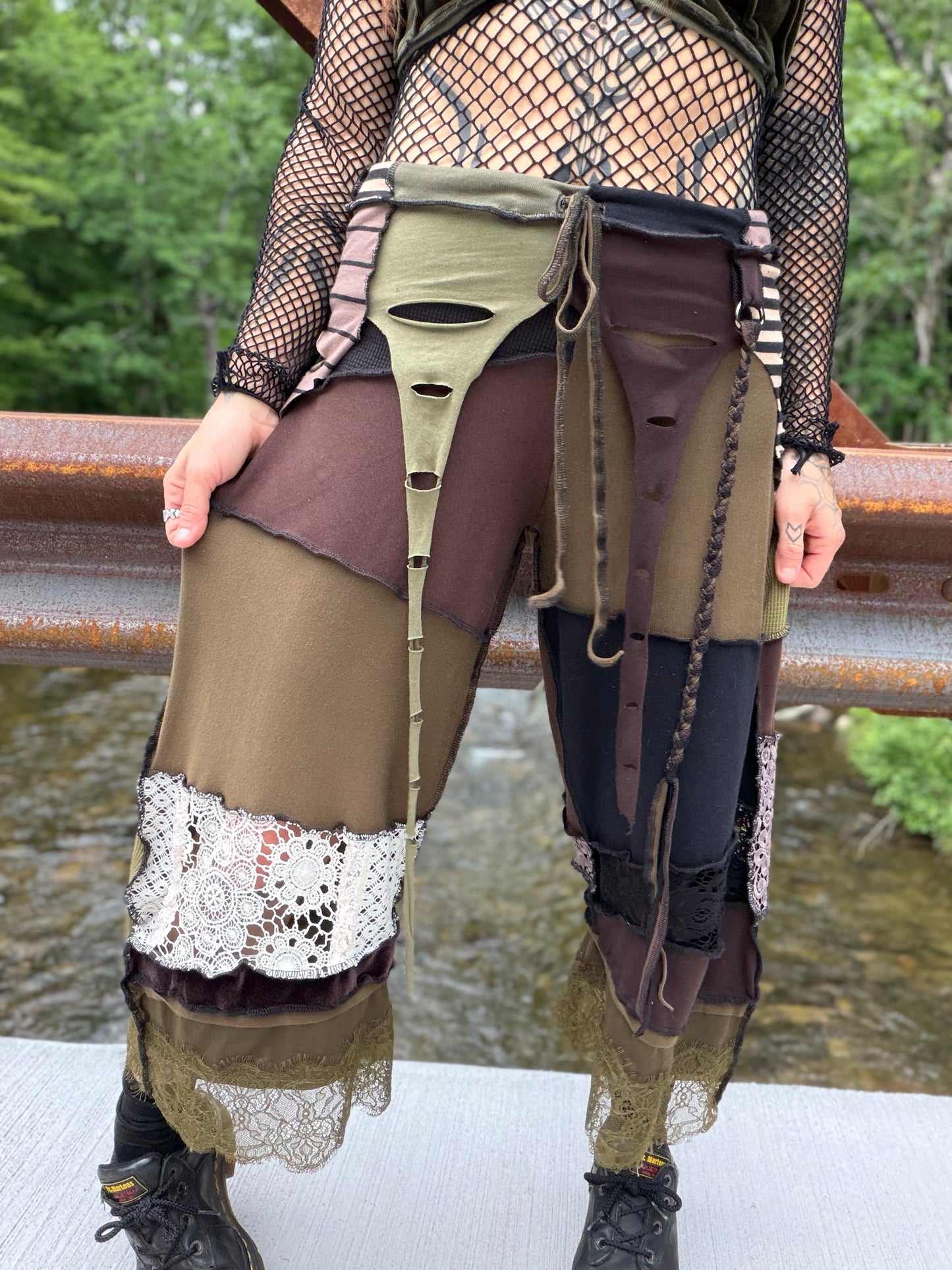Forest Goth Pirate Tendril Skirt Pants