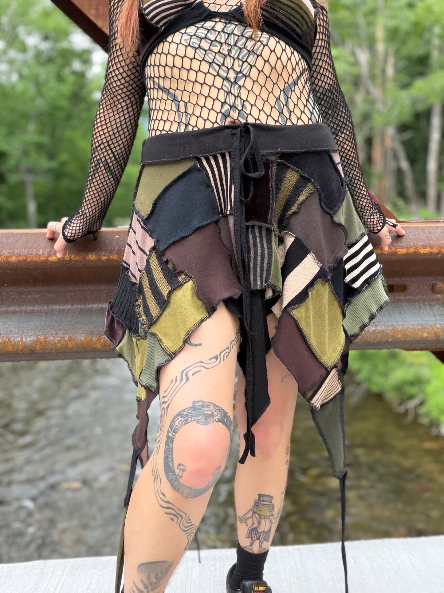 Cosmic Chartreuse Tendril Fae Skirt
