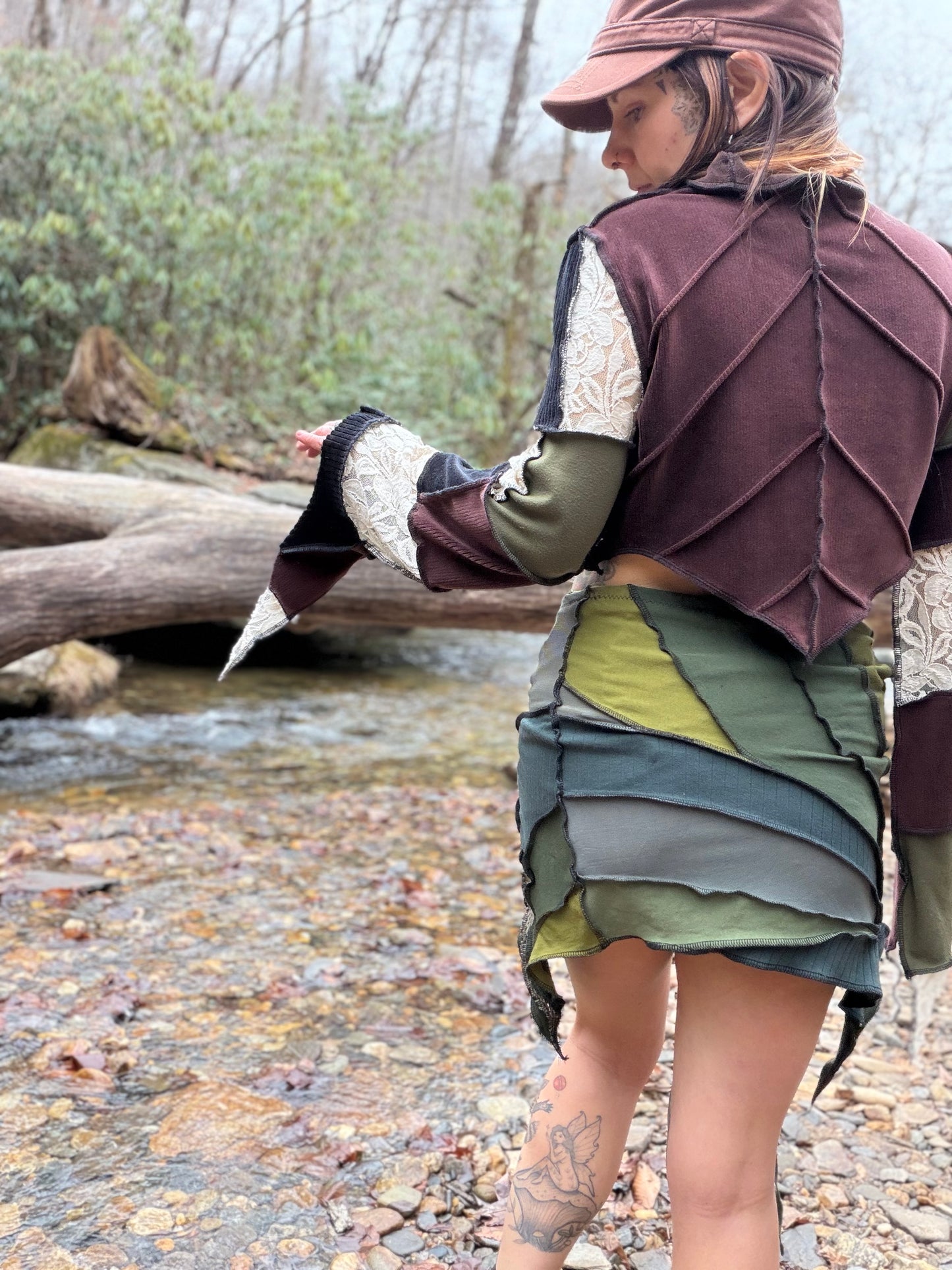 Moss Goddess Leaf Bolero Pixie Top
