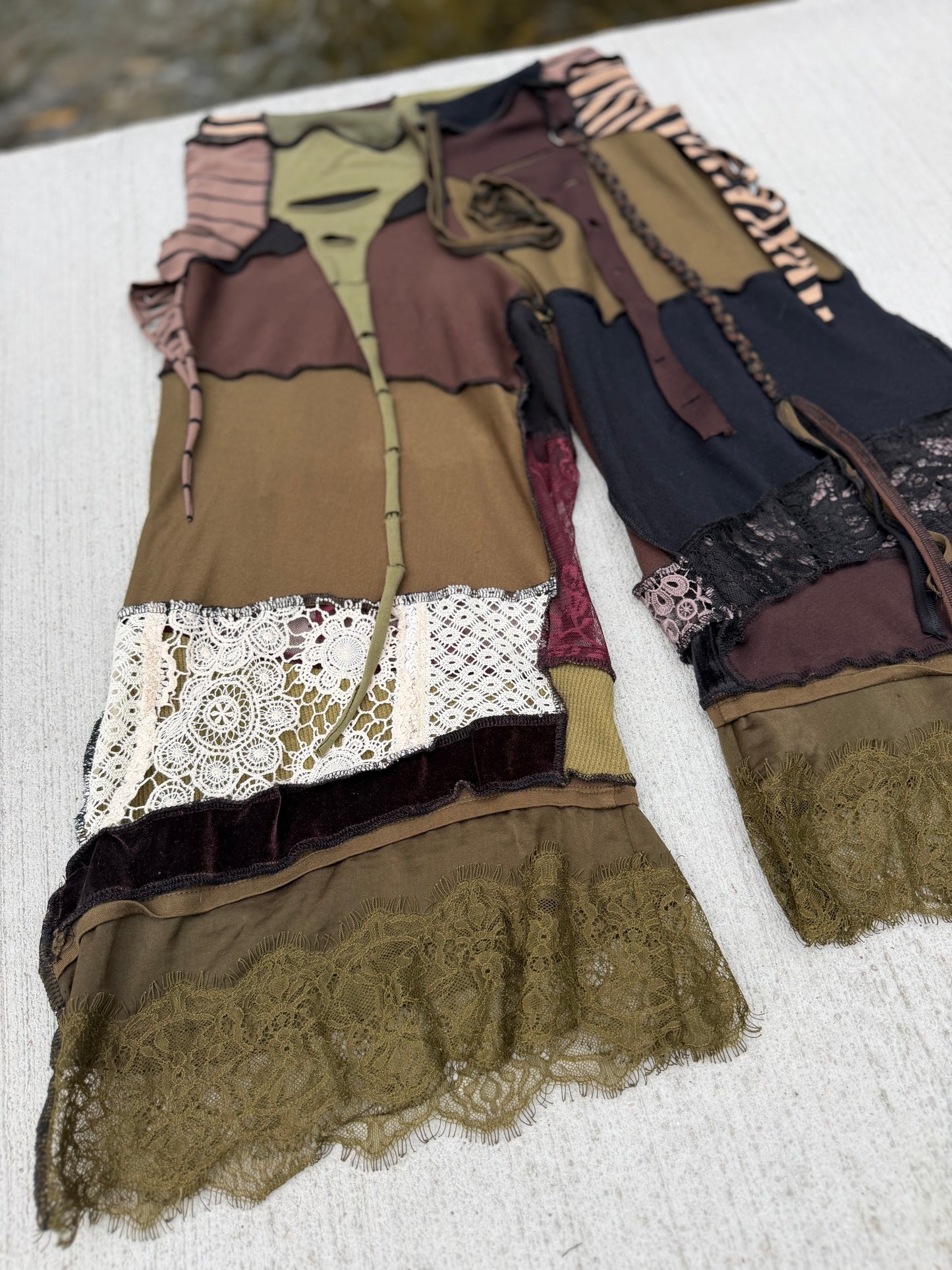 Forest Goth Pirate Tendril Skirt Pants
