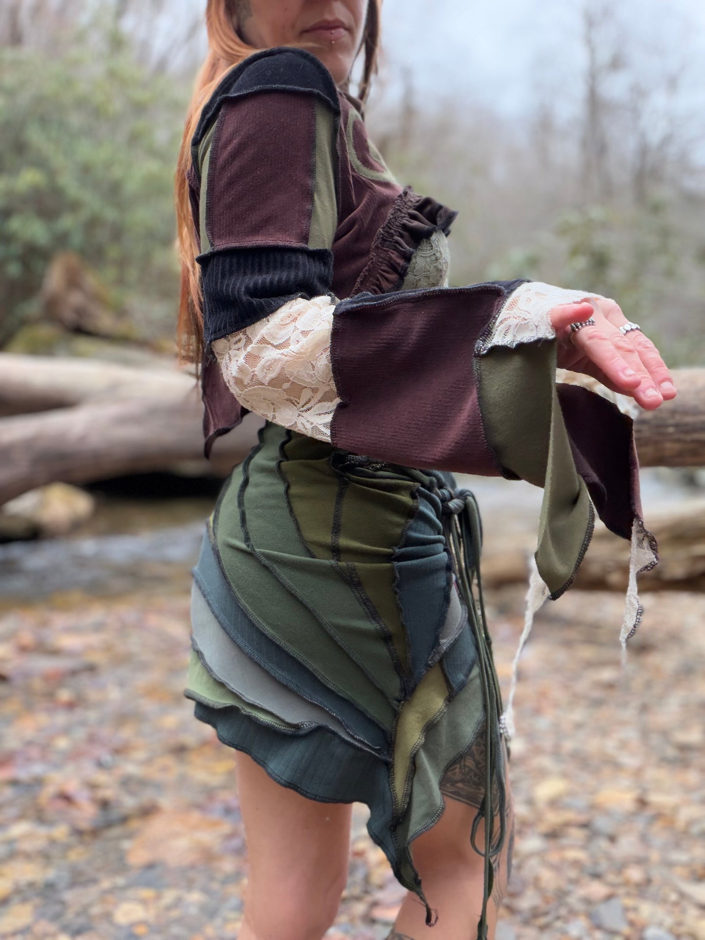 Moss Goddess Leaf Bolero Pixie Top