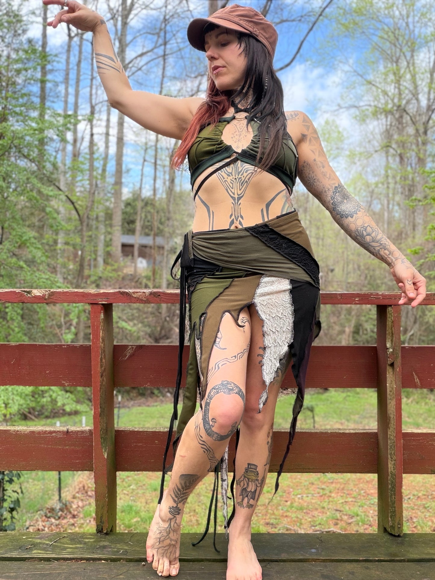 Grunge fae wrap skirt