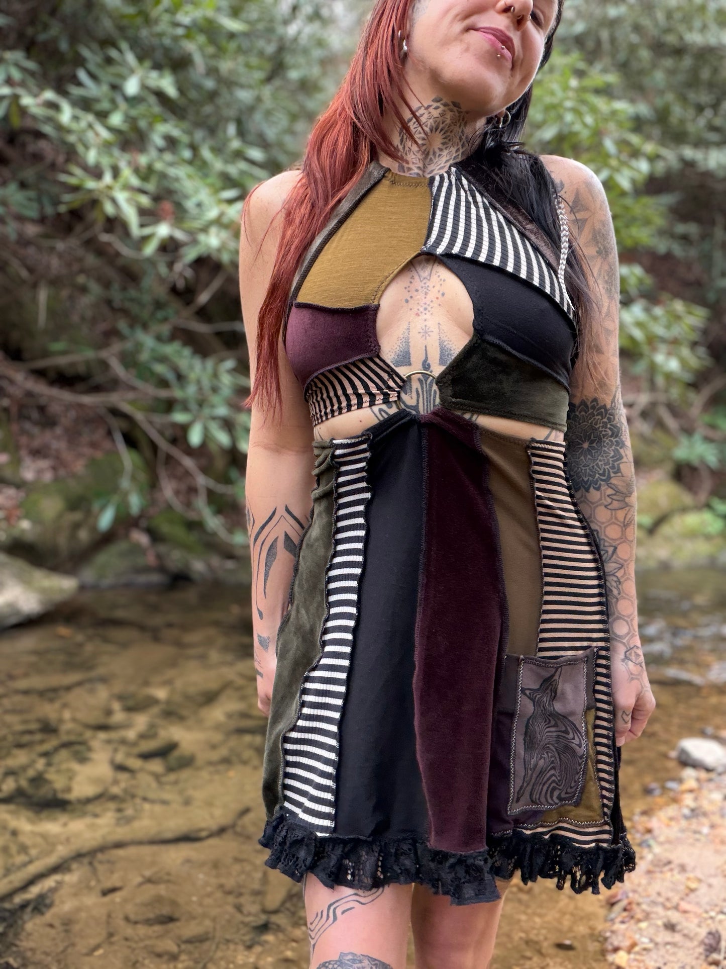 Cyberpunk fantasy mini dress