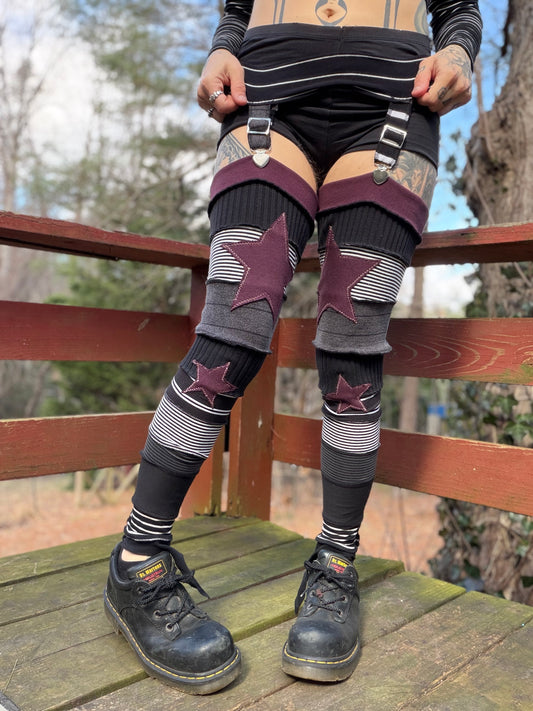 Cosmic Pirate Leg Warmers With Garter Belt