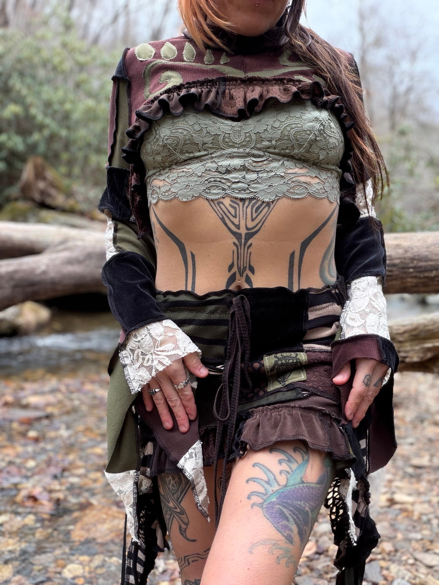 Earth Pixie Ruffle Mini ~