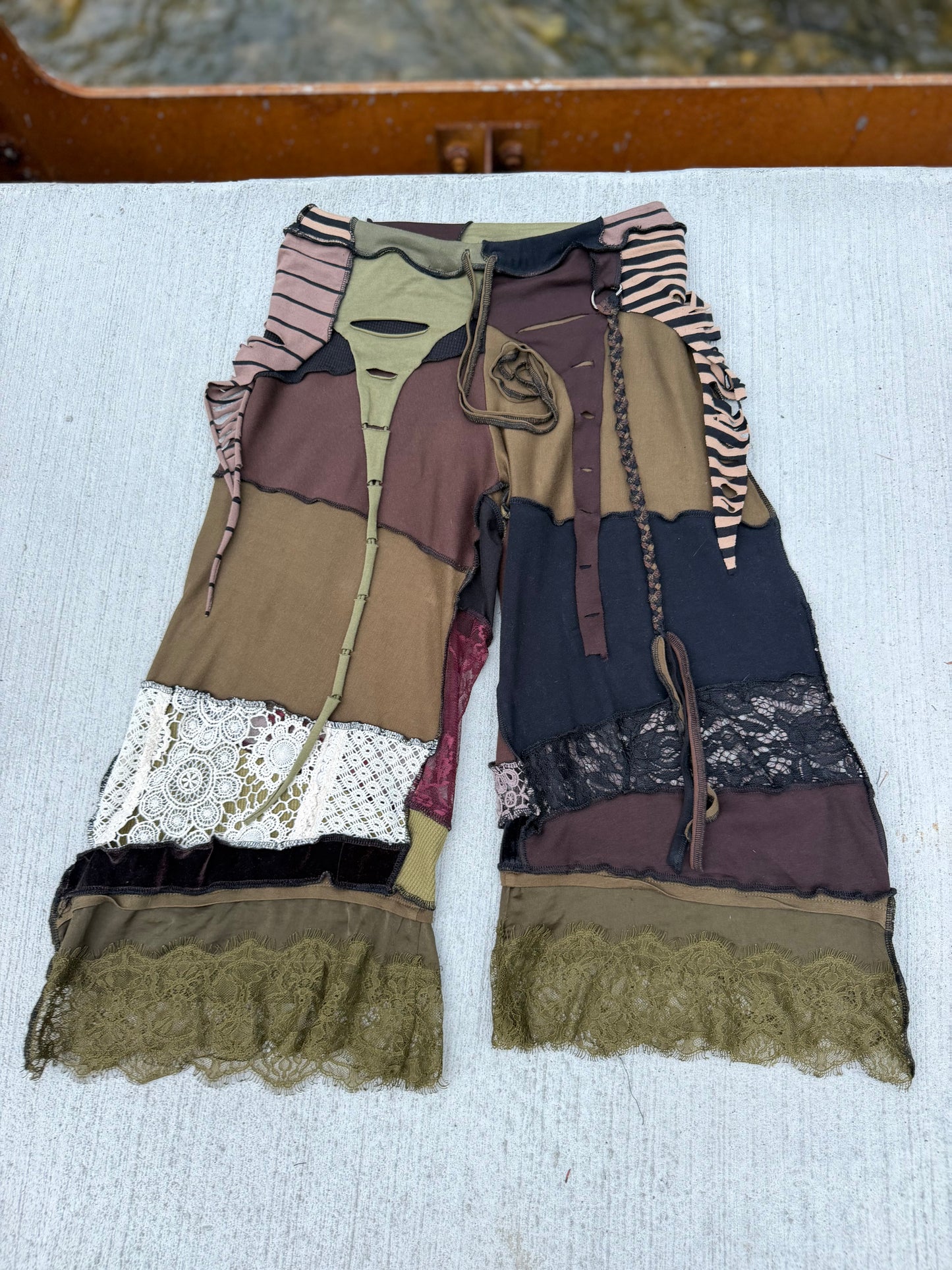 Forest Goth Pirate Tendril Skirt Pants