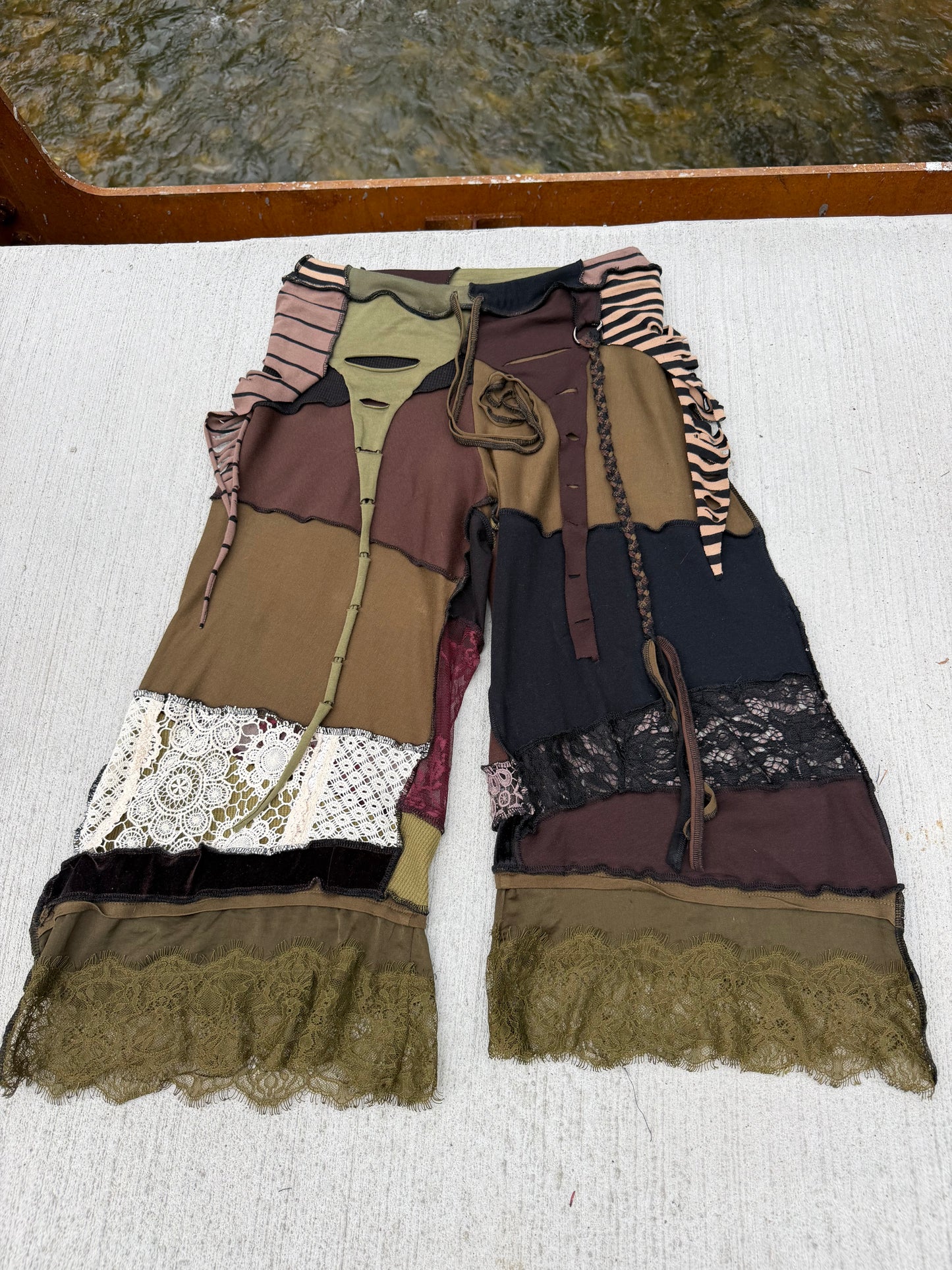 Forest Goth Pirate Tendril Skirt Pants