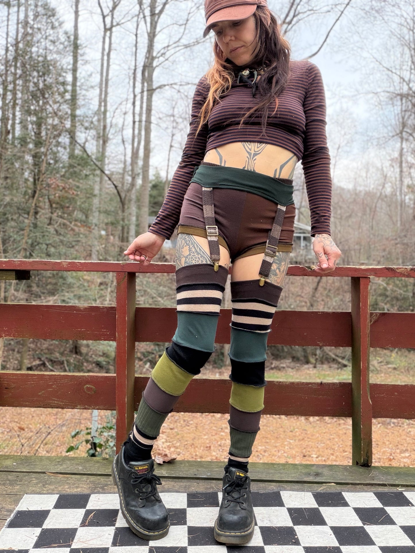 Stop & Smell the Lotus Leg Warmers with Garter Belt