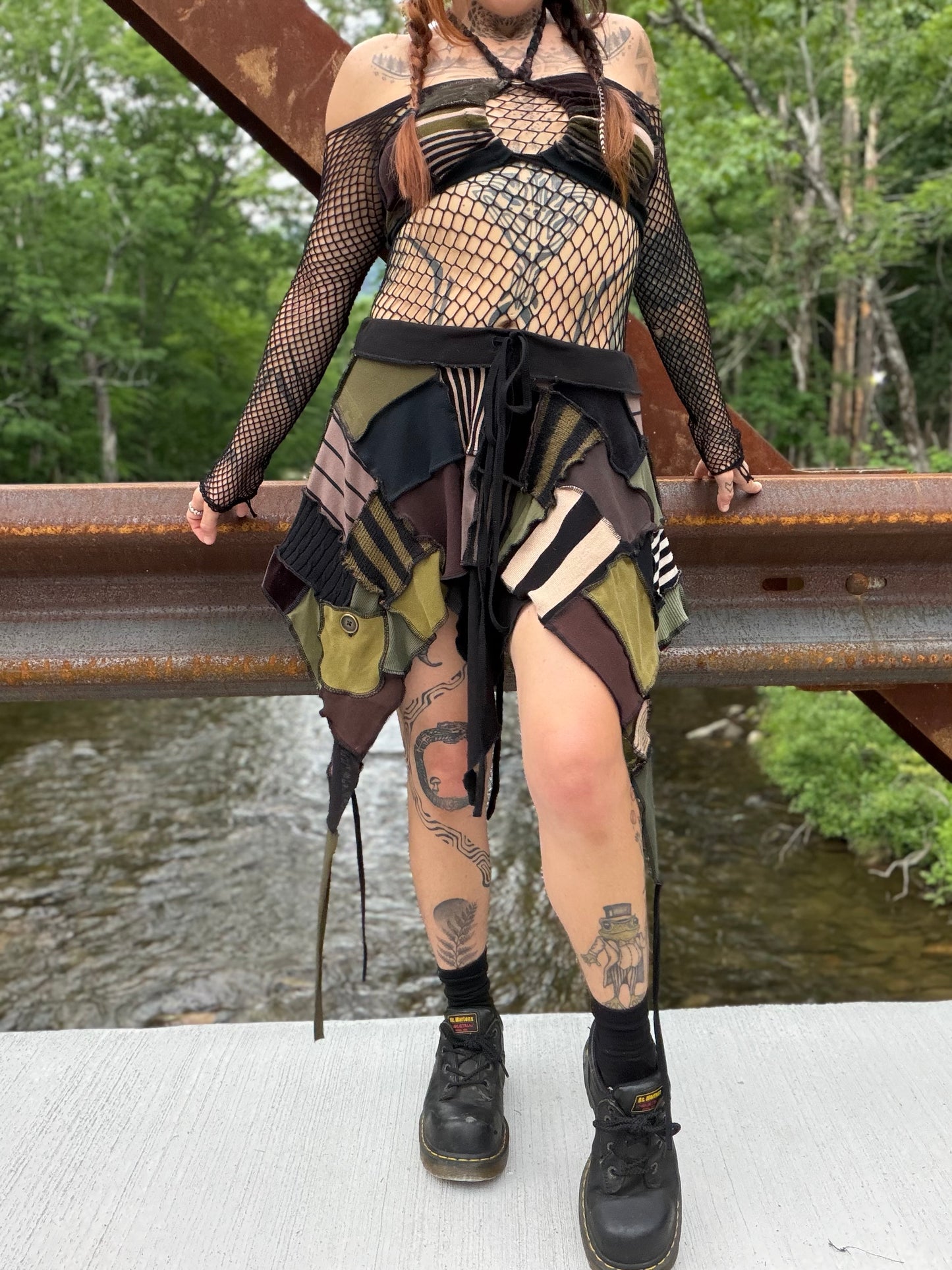 Cosmic Chartreuse Tendril Fae Skirt