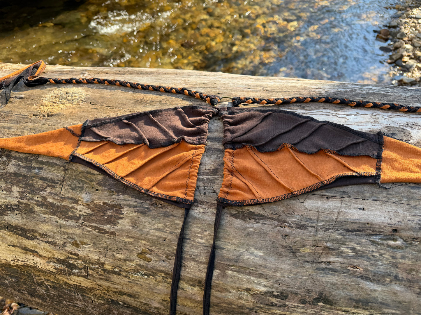 Earthy Flame Leaf Bandeau Top