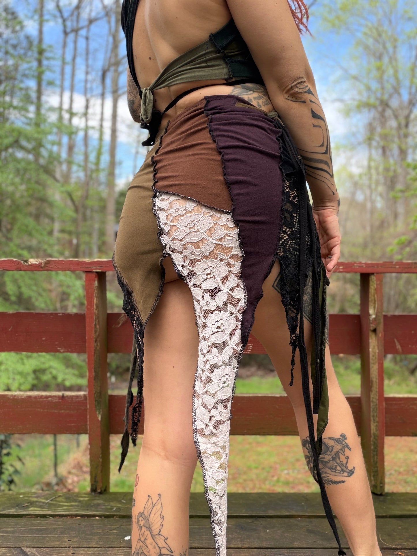 Grunge fae wrap skirt