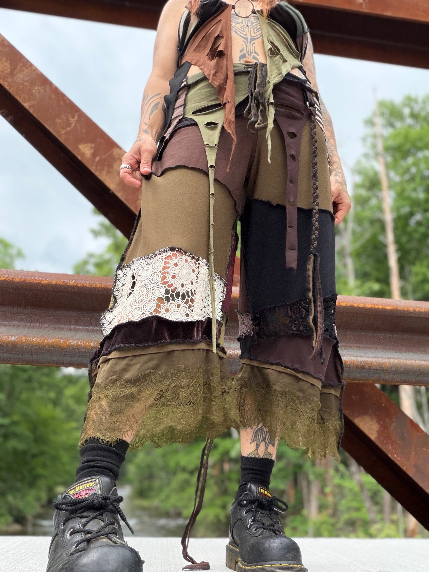 Forest Goth Pirate Tendril Skirt Pants