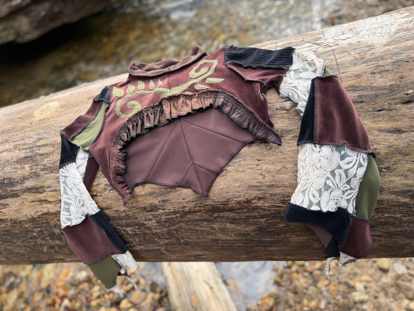 Moss Goddess Leaf Bolero Pixie Top
