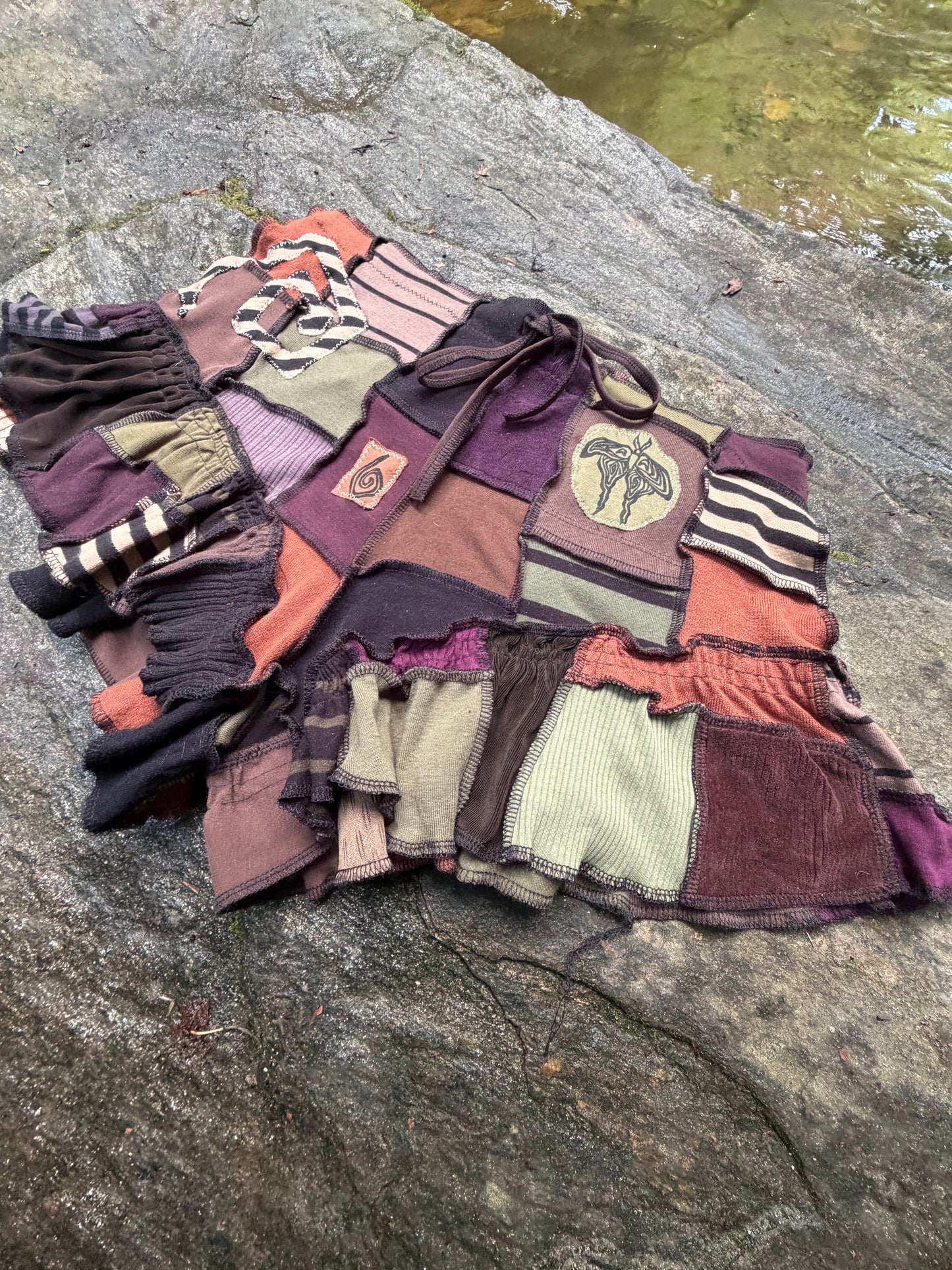 Swirly Sunrise Ruffle Shorts