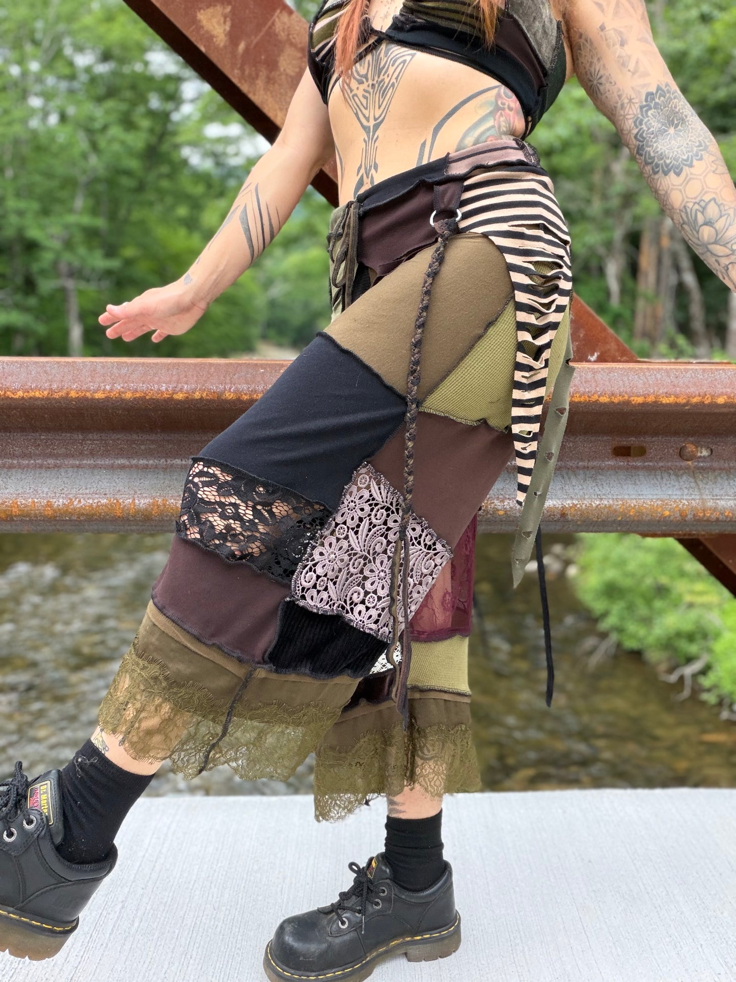 Forest Goth Pirate Tendril Skirt Pants
