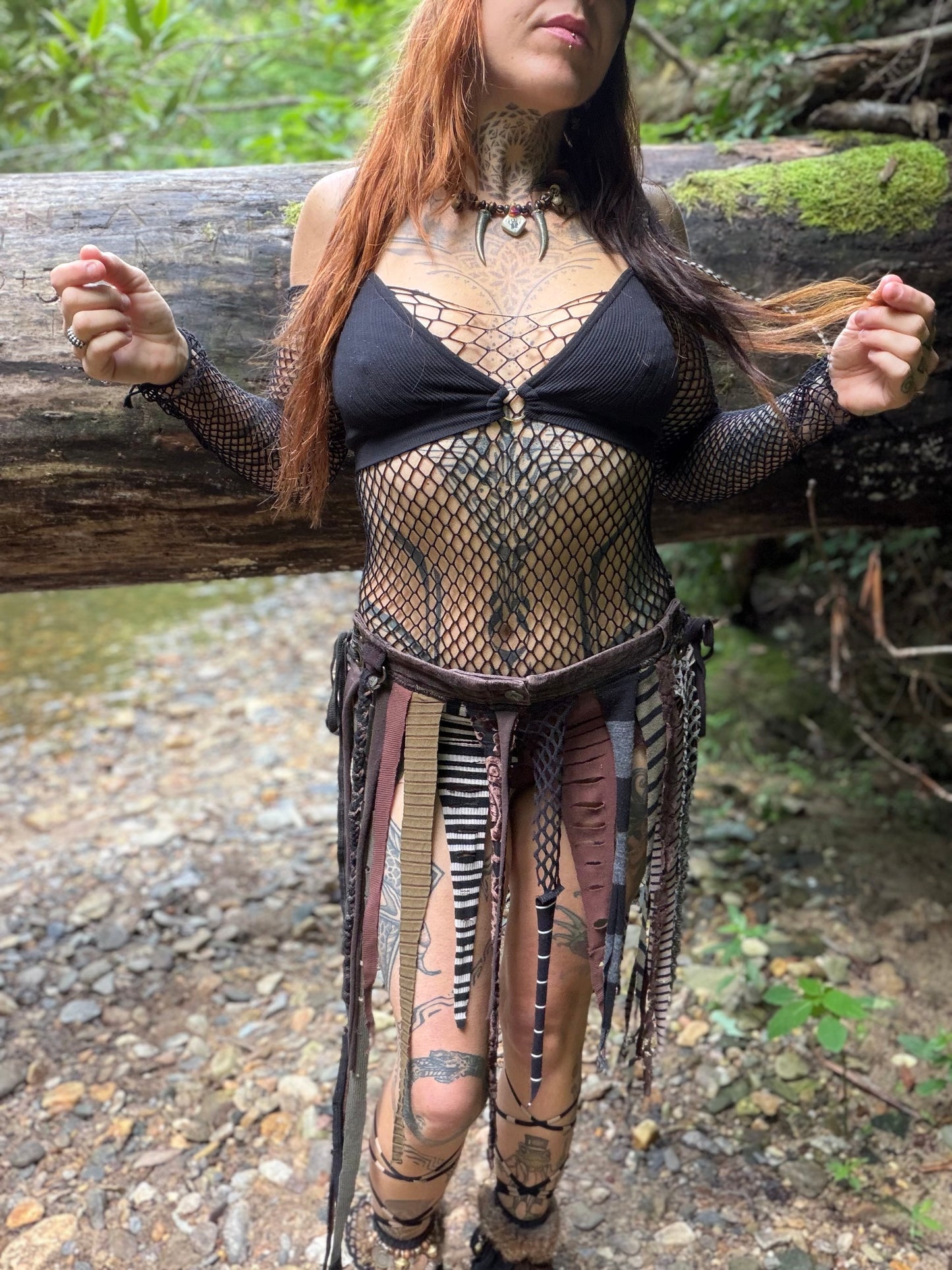 Pixelated Pirate Micro Belt Skirt