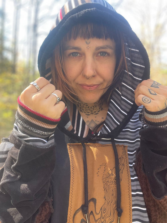 Creative Jester Crop Hoodie