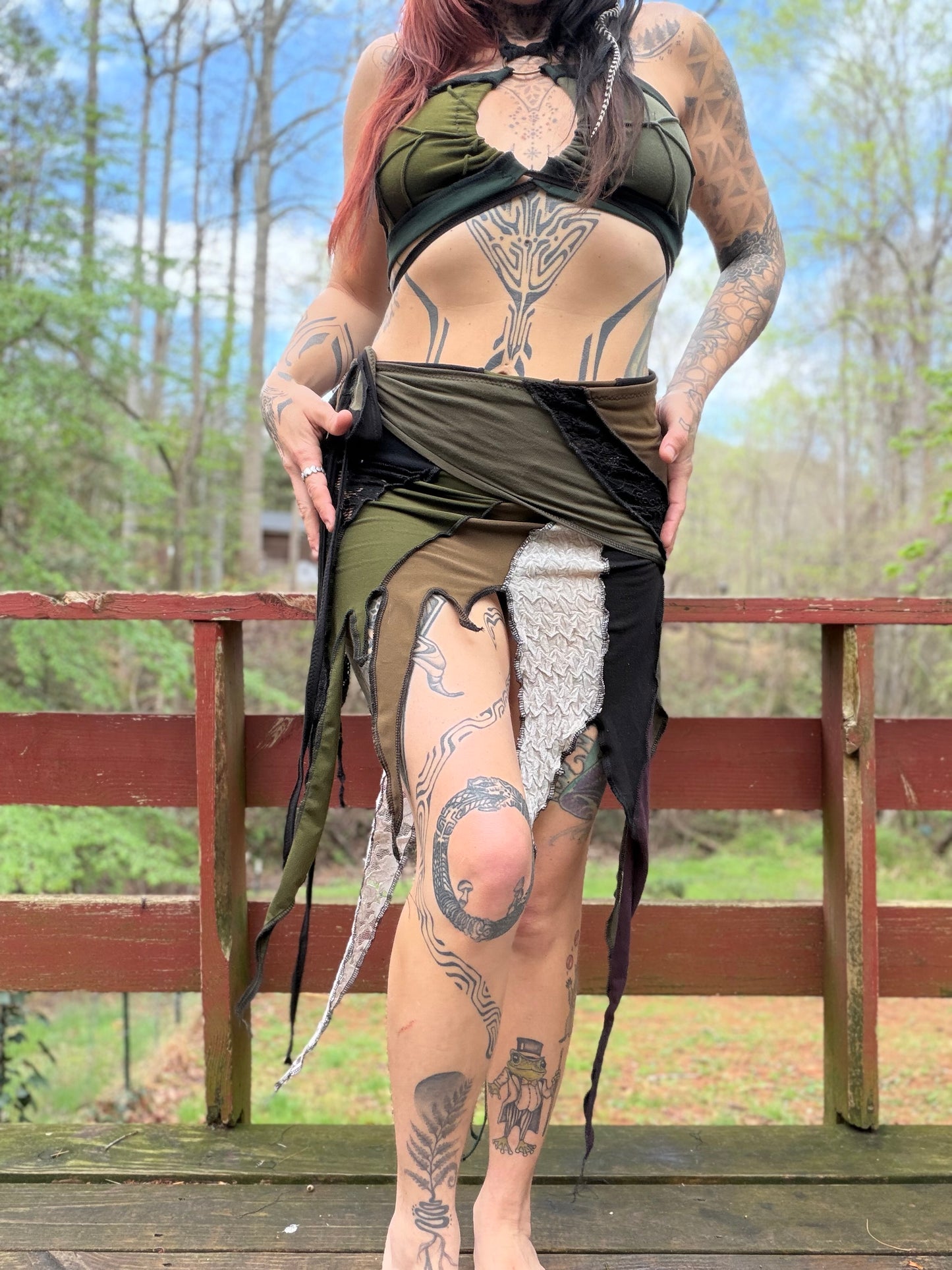 Grunge fae wrap skirt