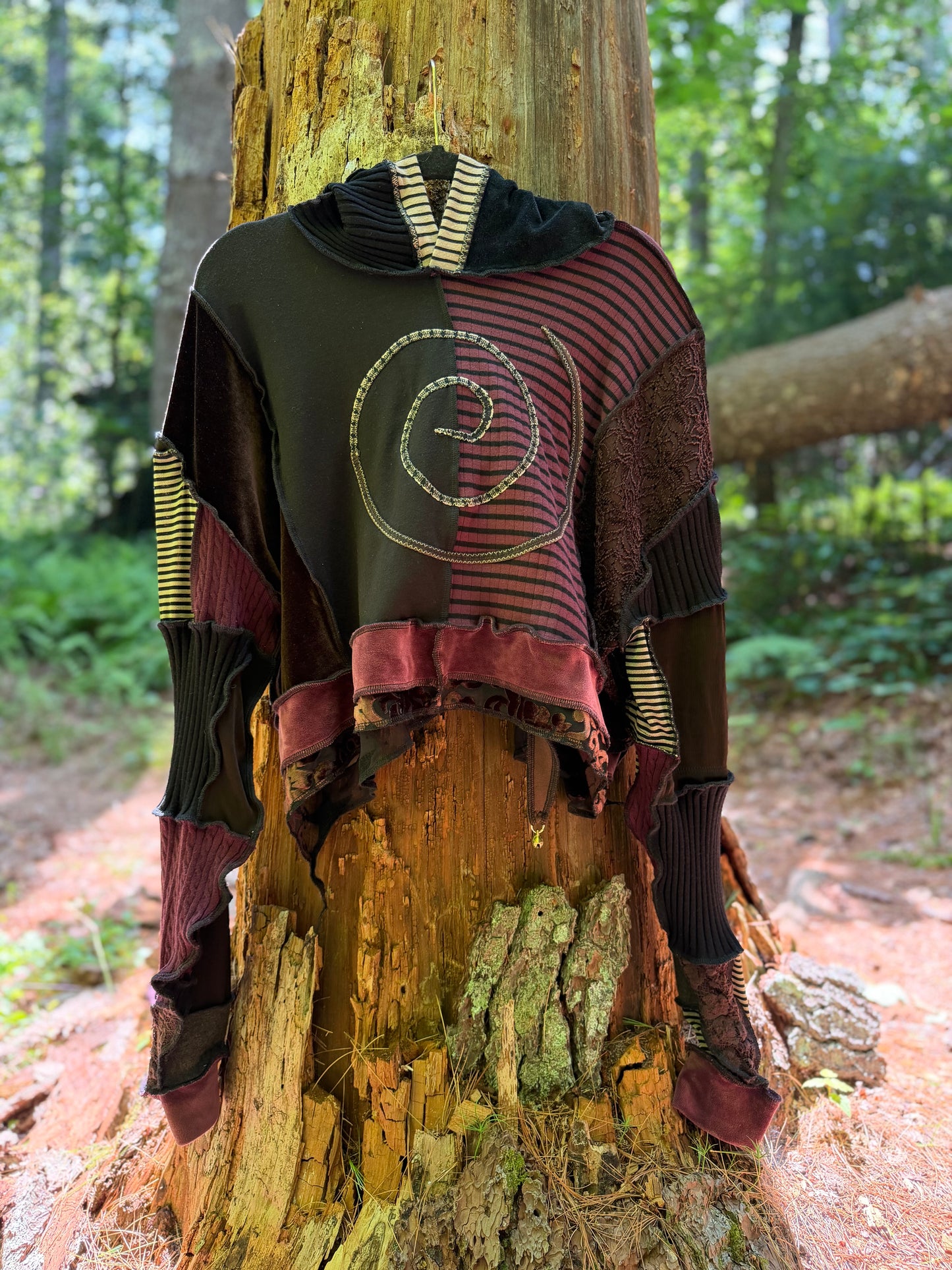 Spiral Out Wizard Crop Hoodie