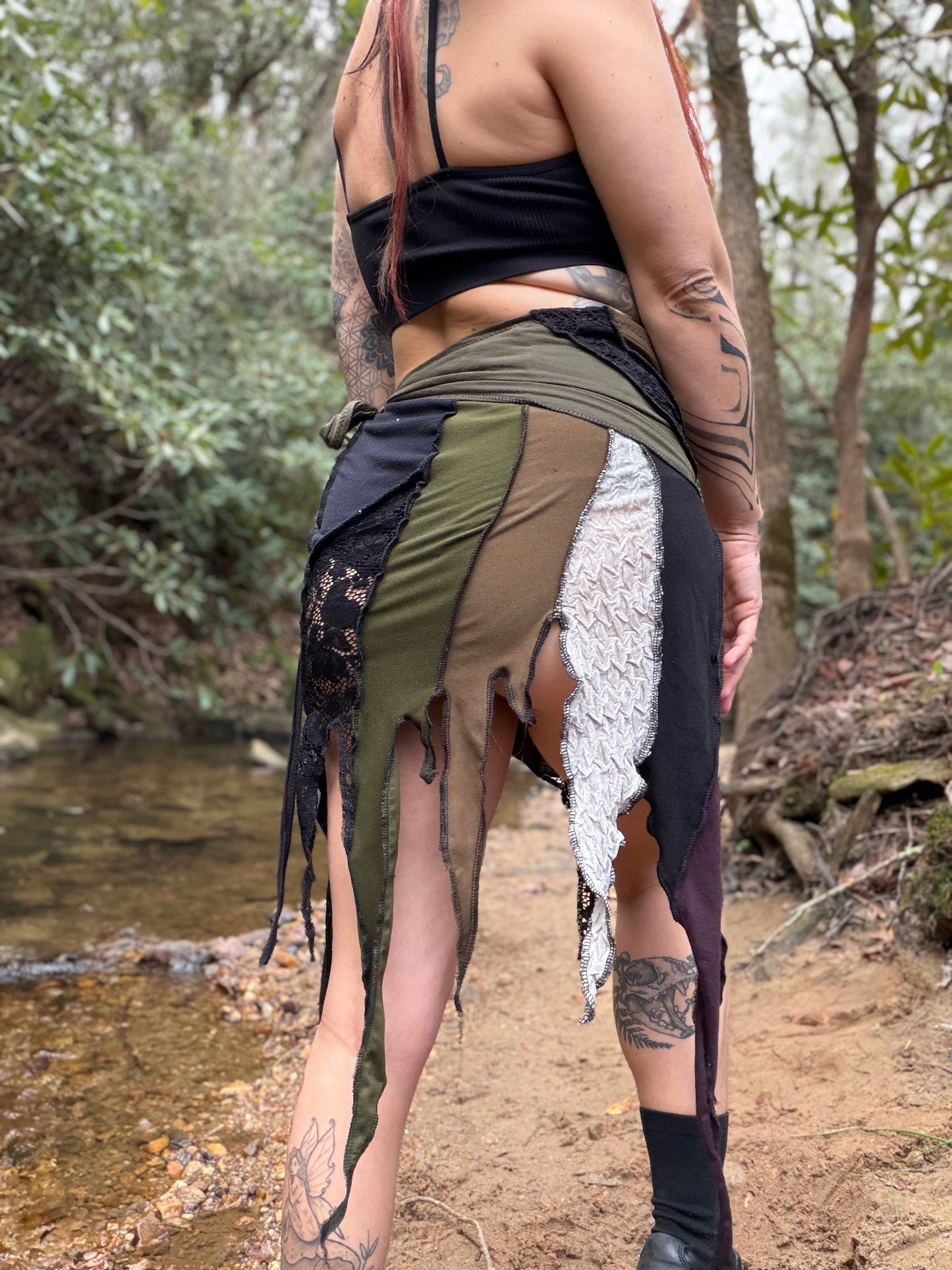 Grunge fae wrap skirt