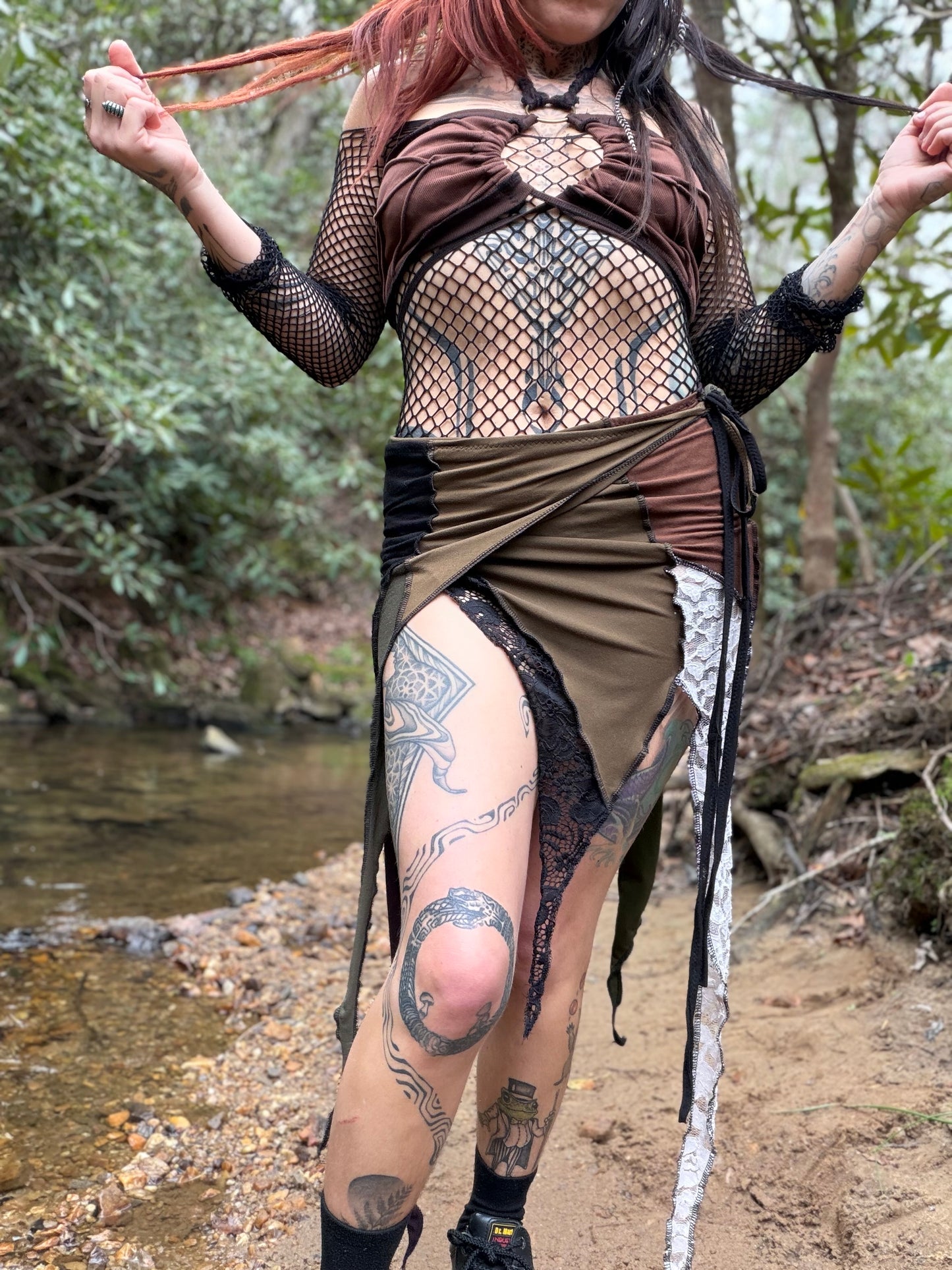 Grunge fae wrap skirt