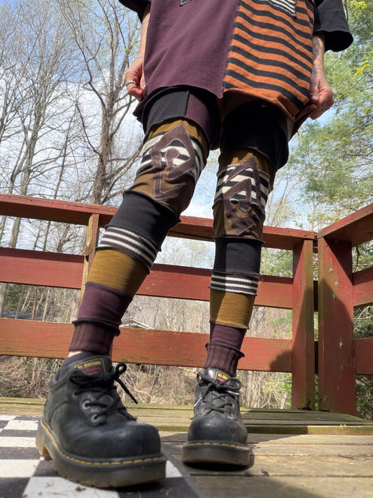 Swirly Grunge Leg Warmers with Garter Belt