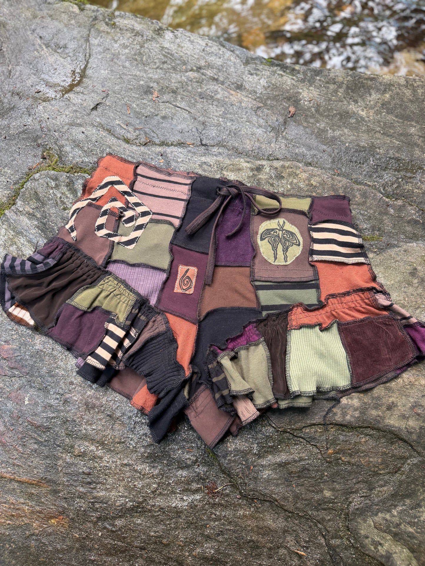 Swirly Sunrise Ruffle Shorts
