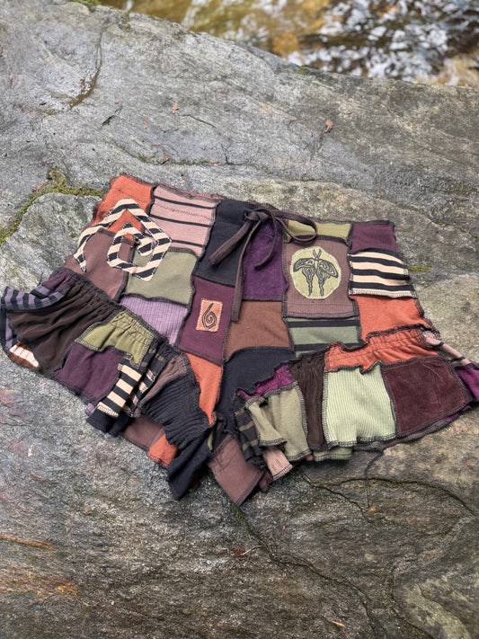 Swirly Sunrise Ruffle Shorts