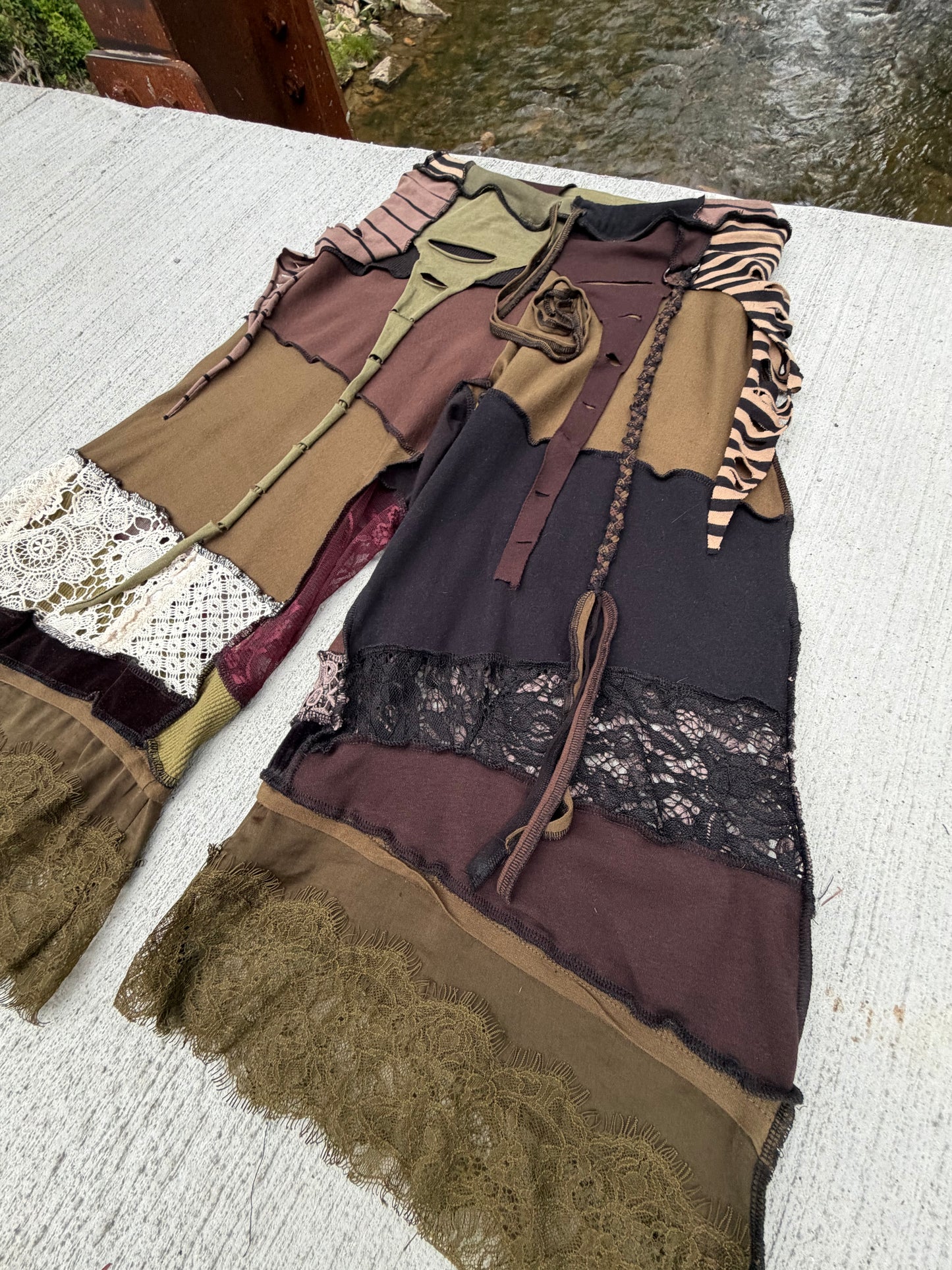 Forest Goth Pirate Tendril Skirt Pants