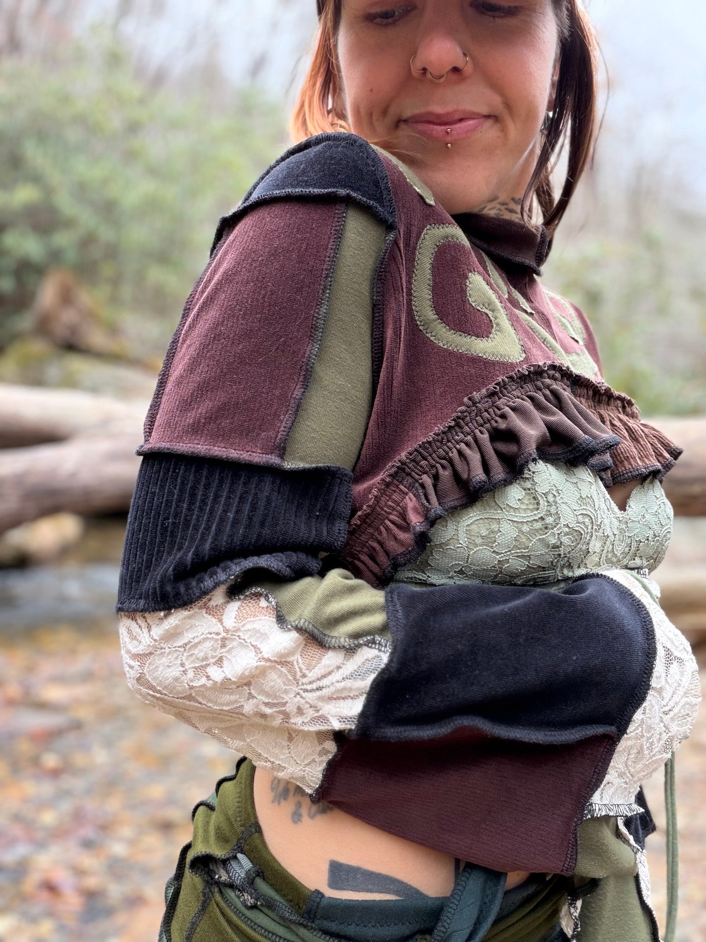 Moss Goddess Leaf Bolero Pixie Top