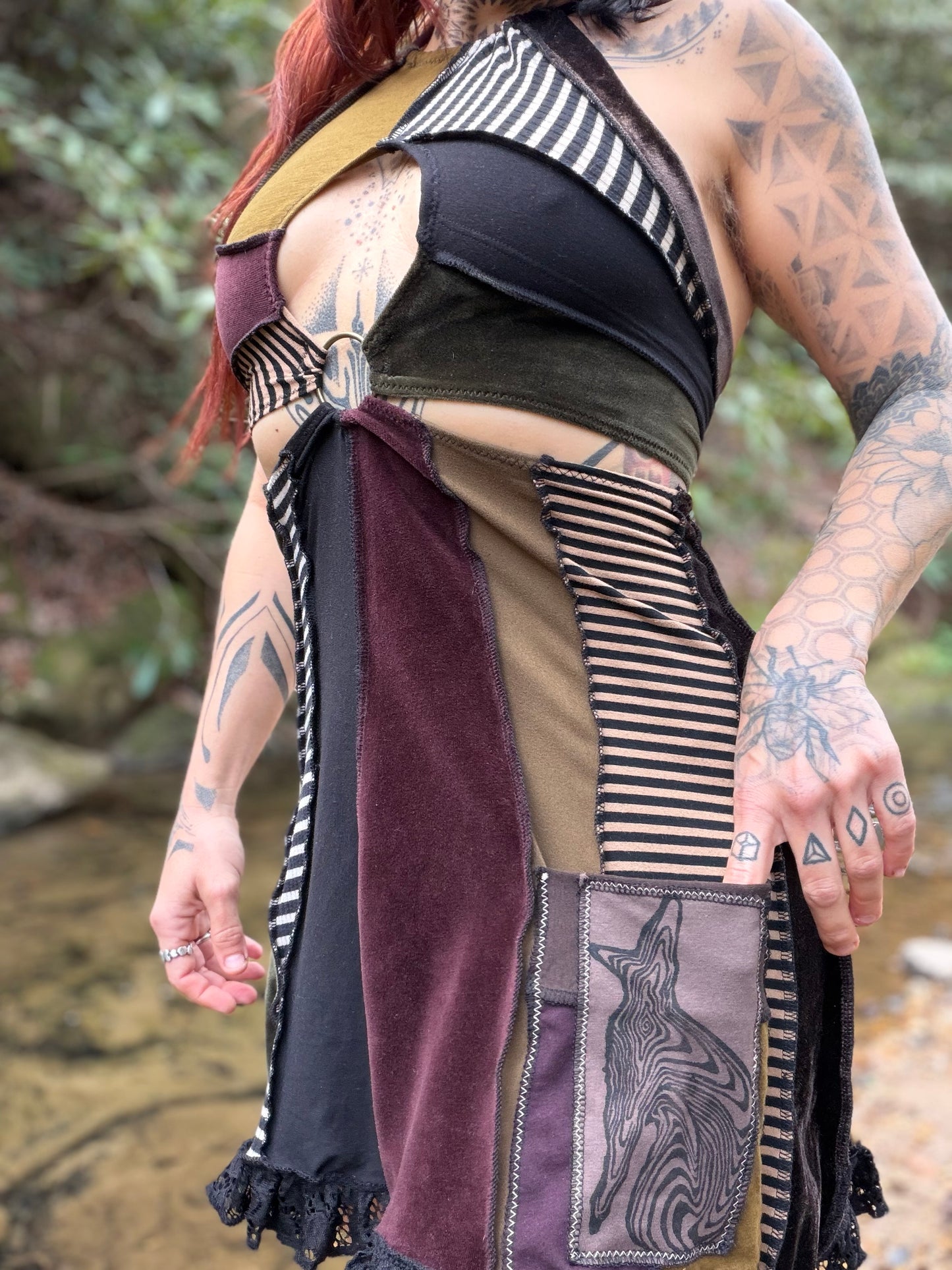 Cyberpunk fantasy mini dress