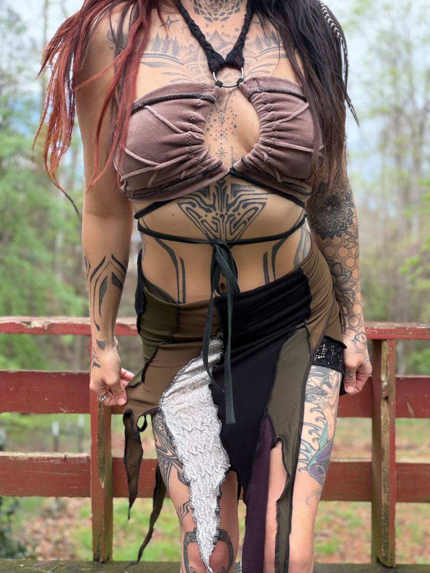 Grunge fae wrap skirt