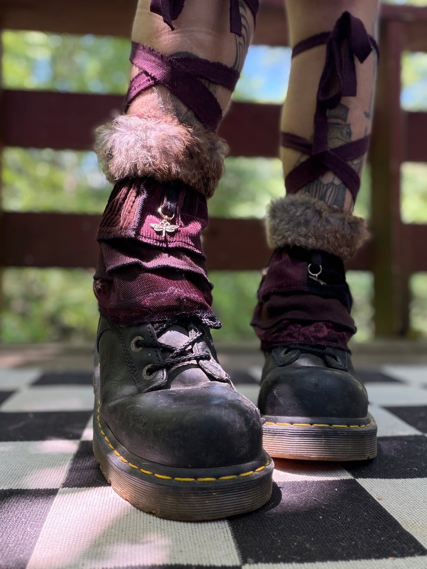 Dragonfly Romance Fur Boot Cuffs