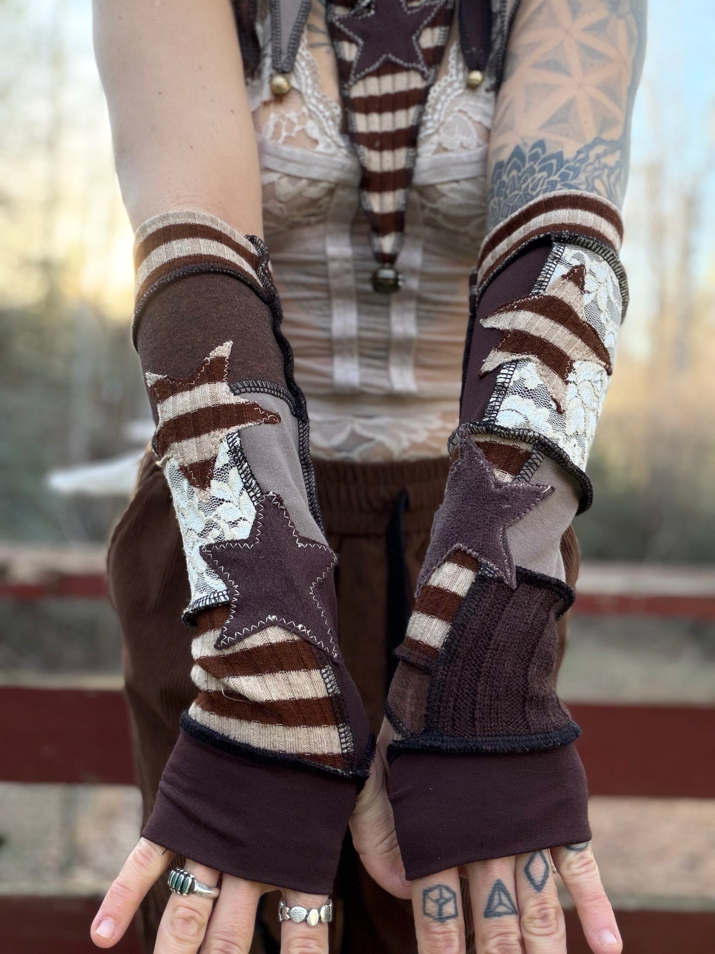 Bronze Cosmos Arm Warmers
