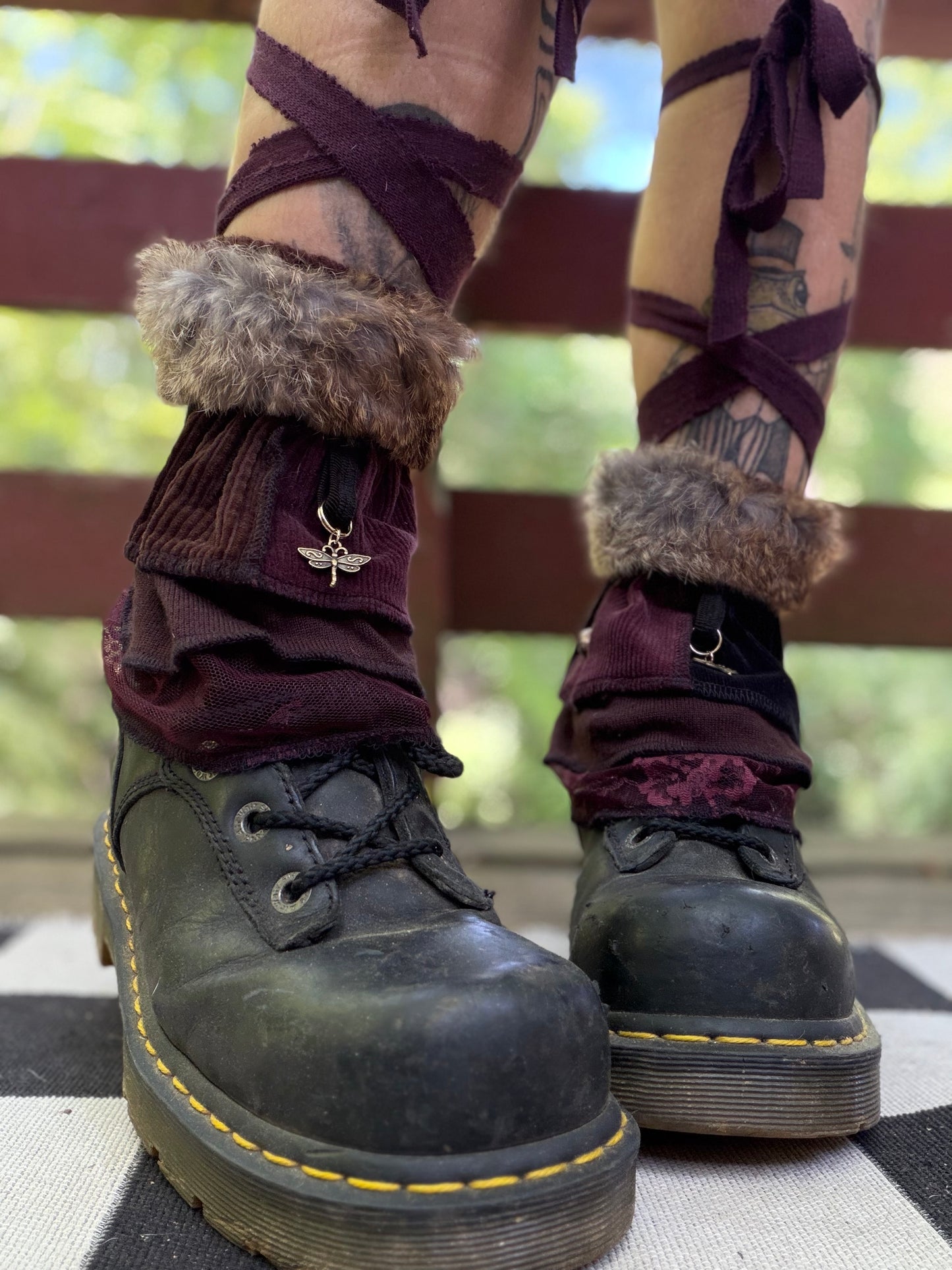 Dragonfly Romance Fur Boot Cuffs