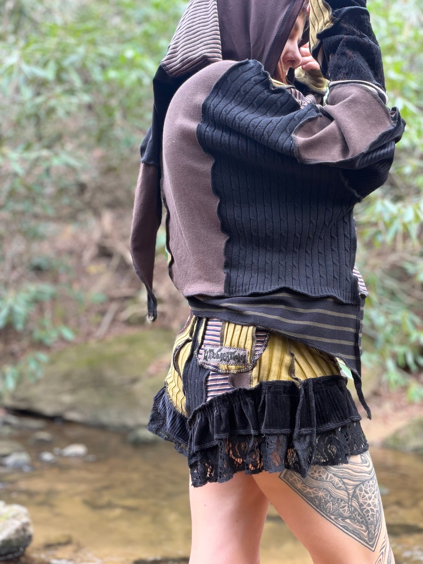 Earth Meets Sky Crop Wizard Hoodie