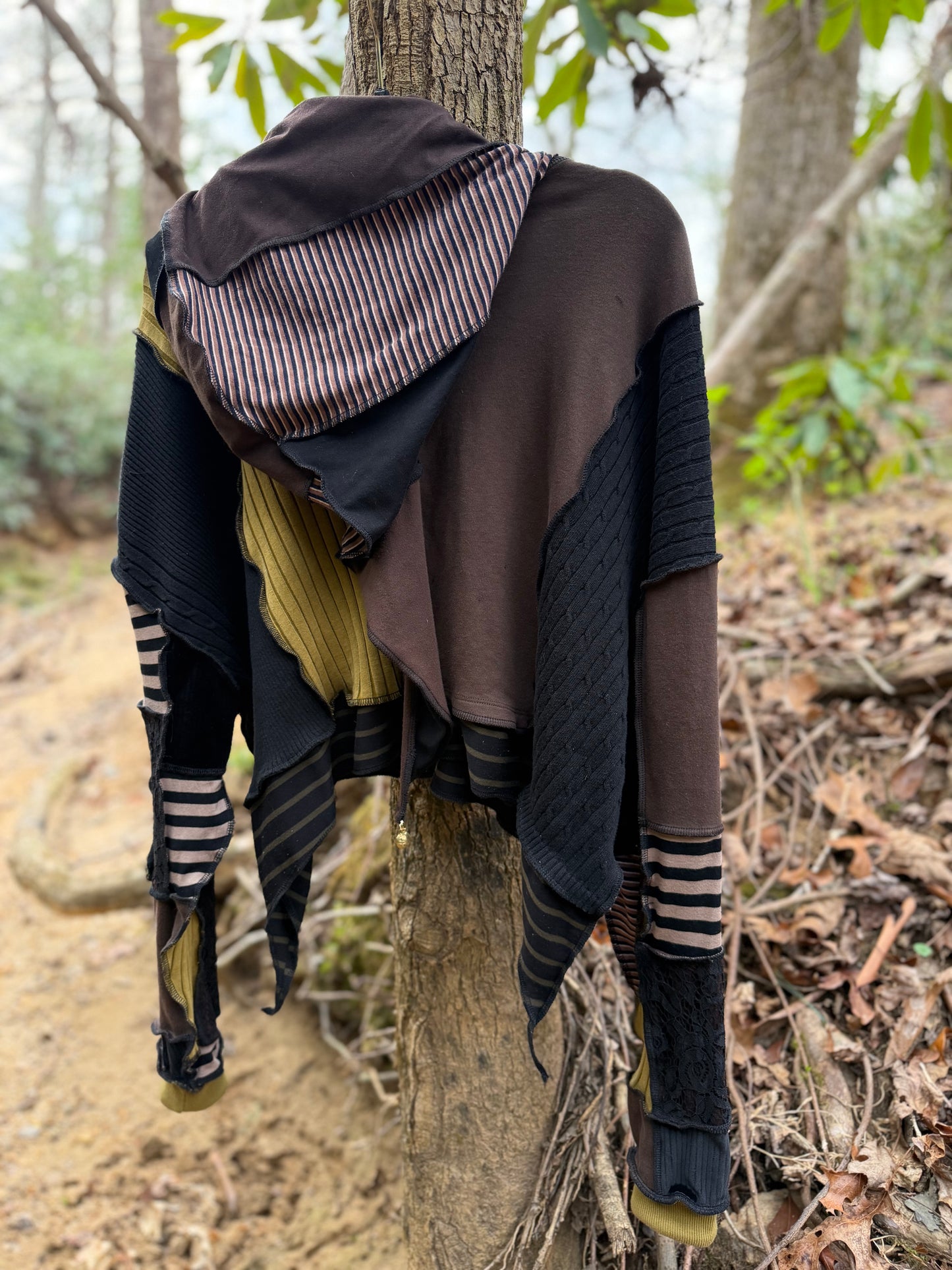 Earth Meets Sky Crop Wizard Hoodie