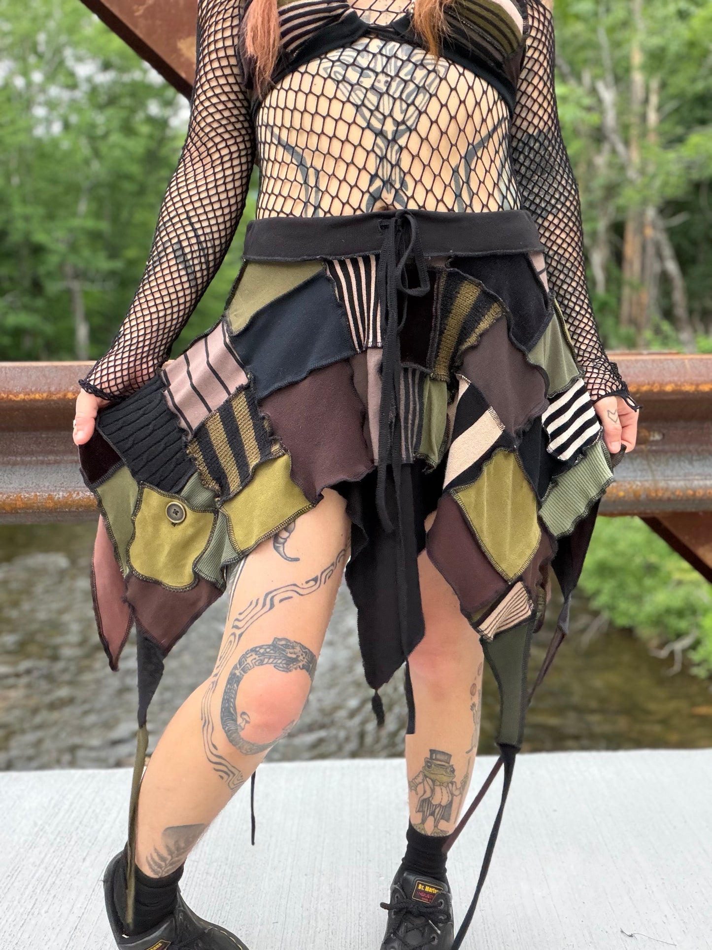 Cosmic Chartreuse Tendril Fae Skirt