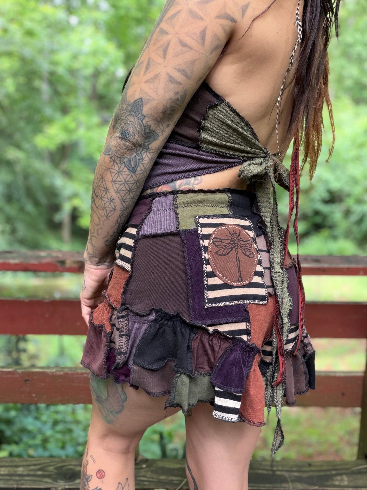 Swirly Sunrise Ruffle Shorts